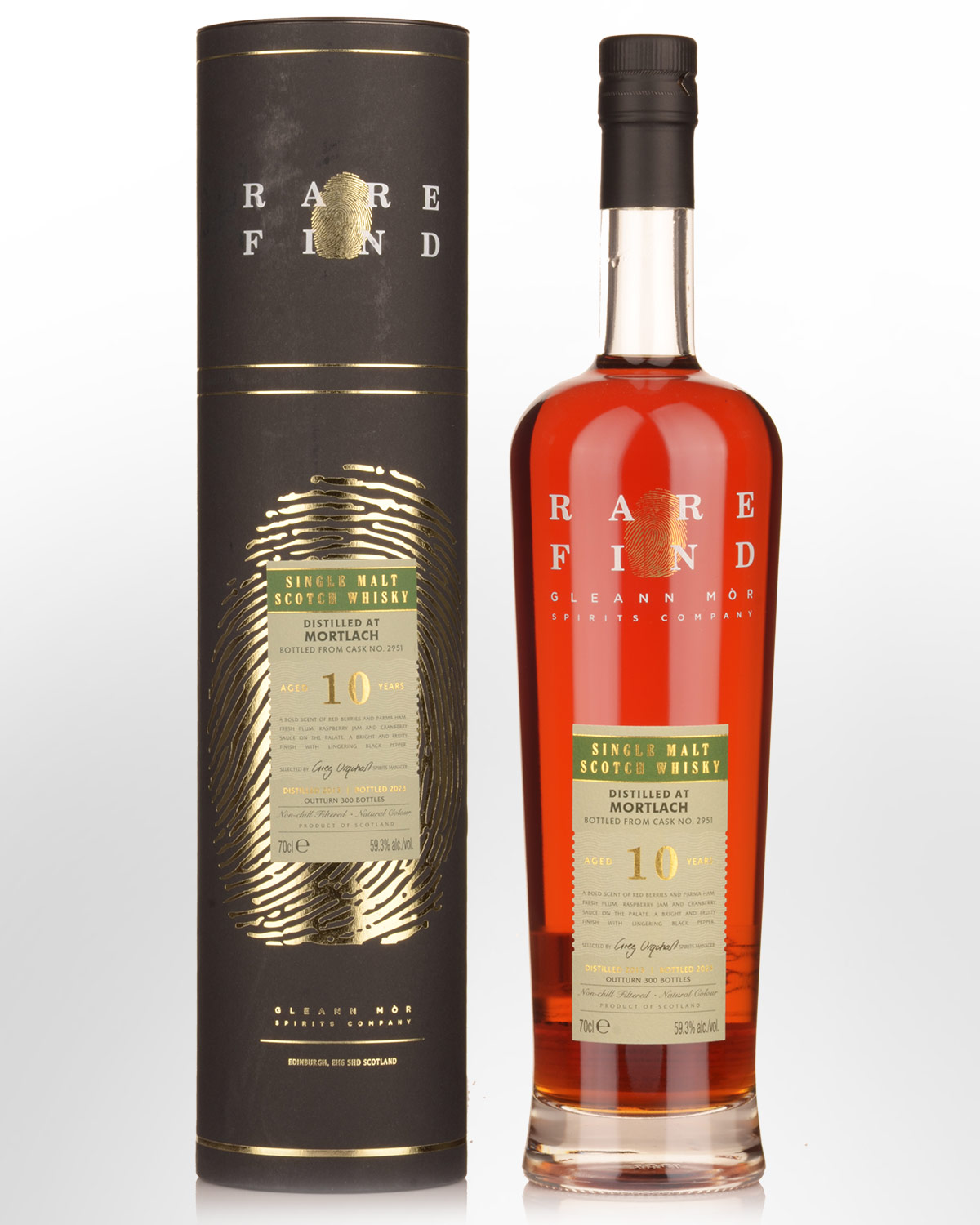2013 Gleann Mor Spirits Company Rare Find Mortlach 10 Year Old Cask Strength Single Malt Scotch Whisky (700ml)