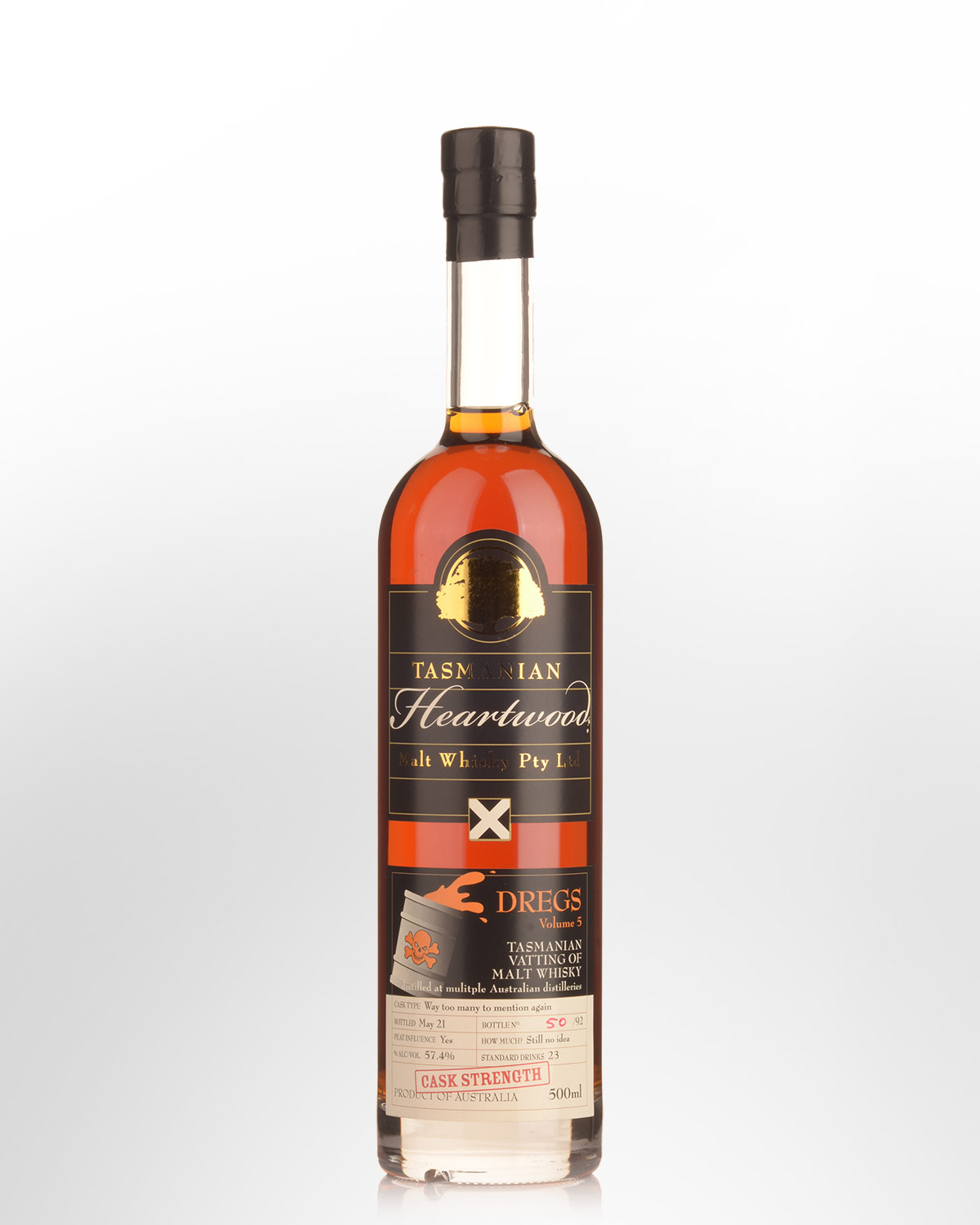 Heartwood Dregs Volume 5 Cask Strength Vatted Australian Malt Whisky (500ml)