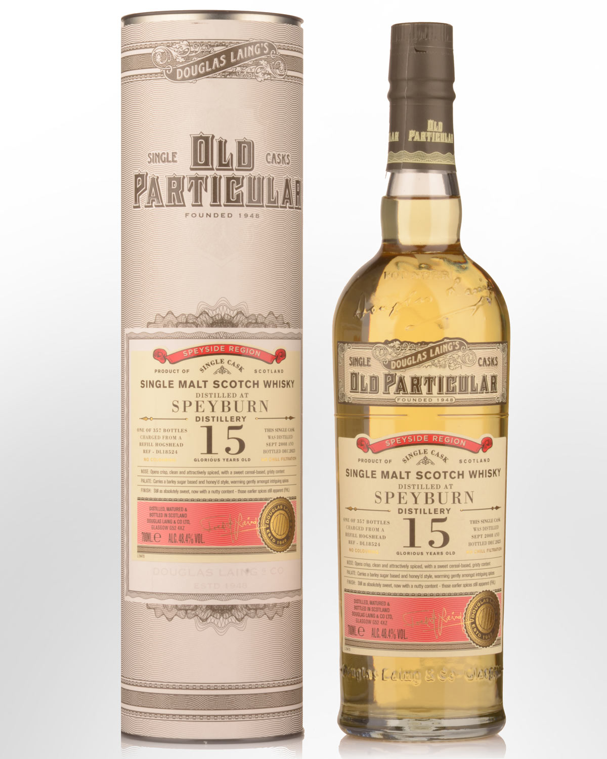 2008 Douglas Laing & Co. Old Particular Single Cask Speyburn 15 Year Old Single Malt Scotch Whisky (700ml)