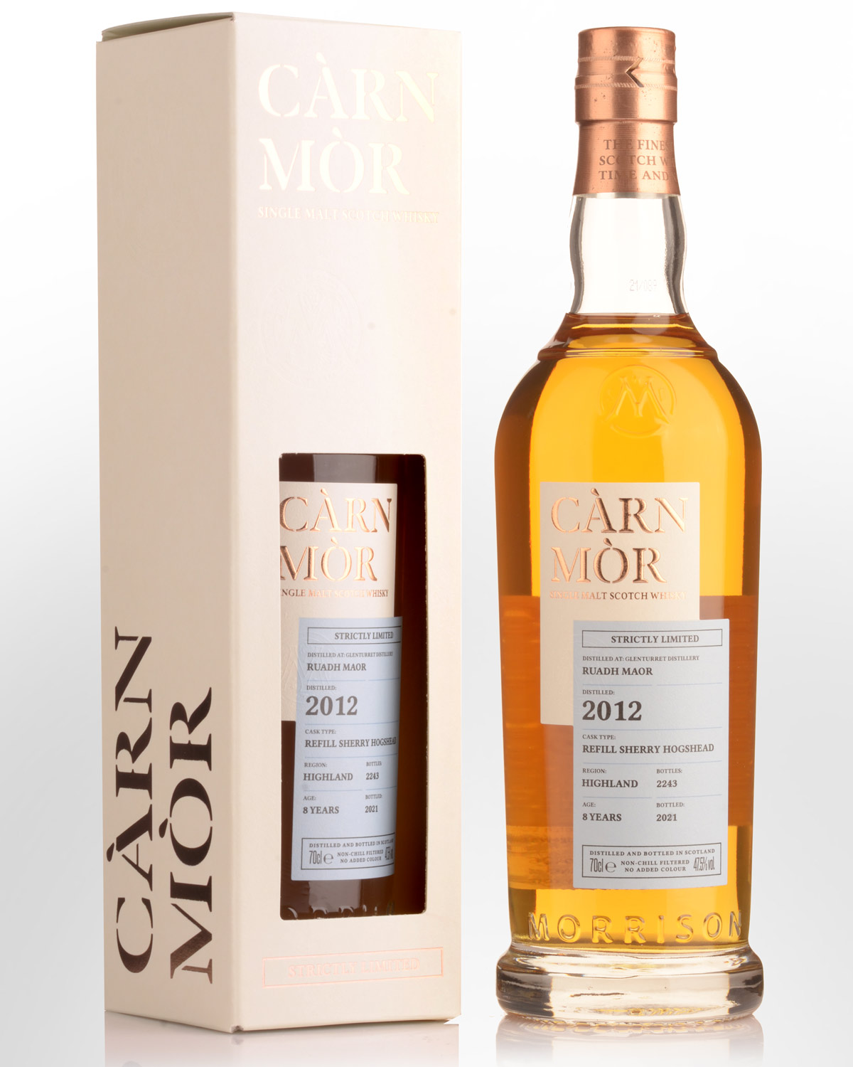 2012 Carn Mor Strictly Limited Ruadh Maor (Distilled at Glenturret) 8 Year Old Single Malt Scotch Whisky (700ml)