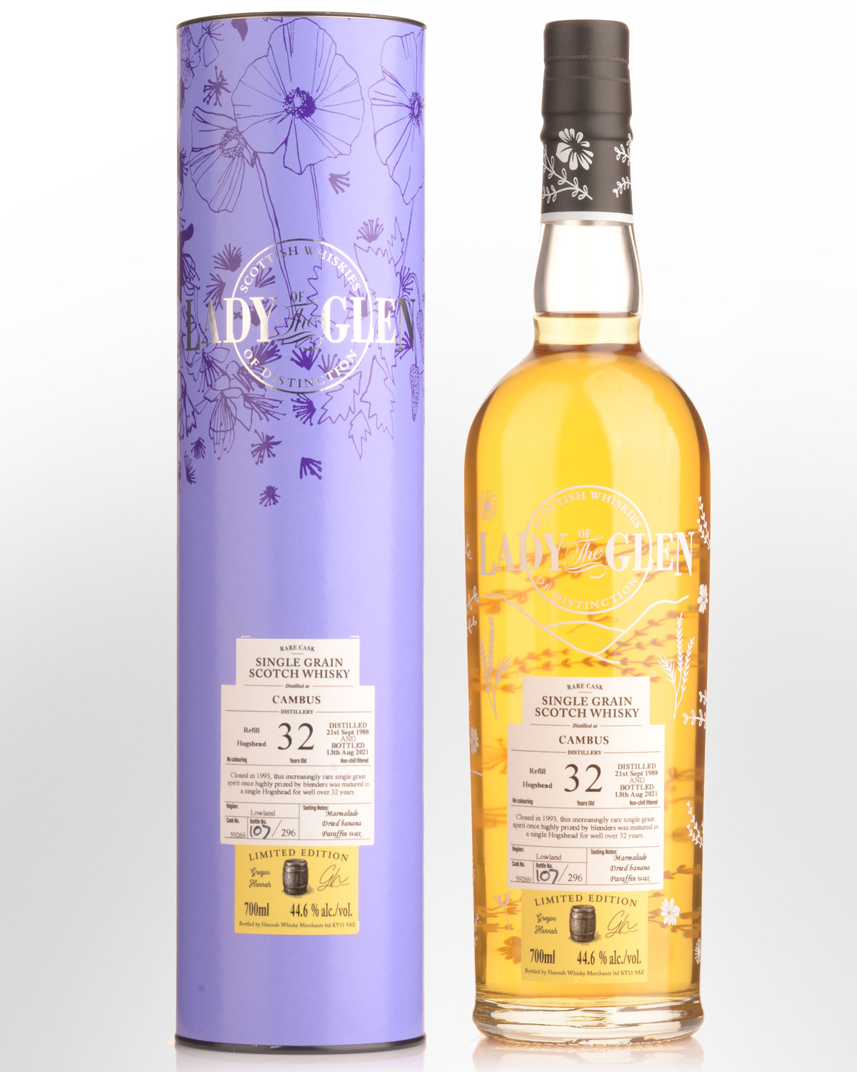 1988 Lady of the Glen Cambus Single Cask #59269 32 Year Old Cask Strength Single Grain Scotch Whisky (700ml)