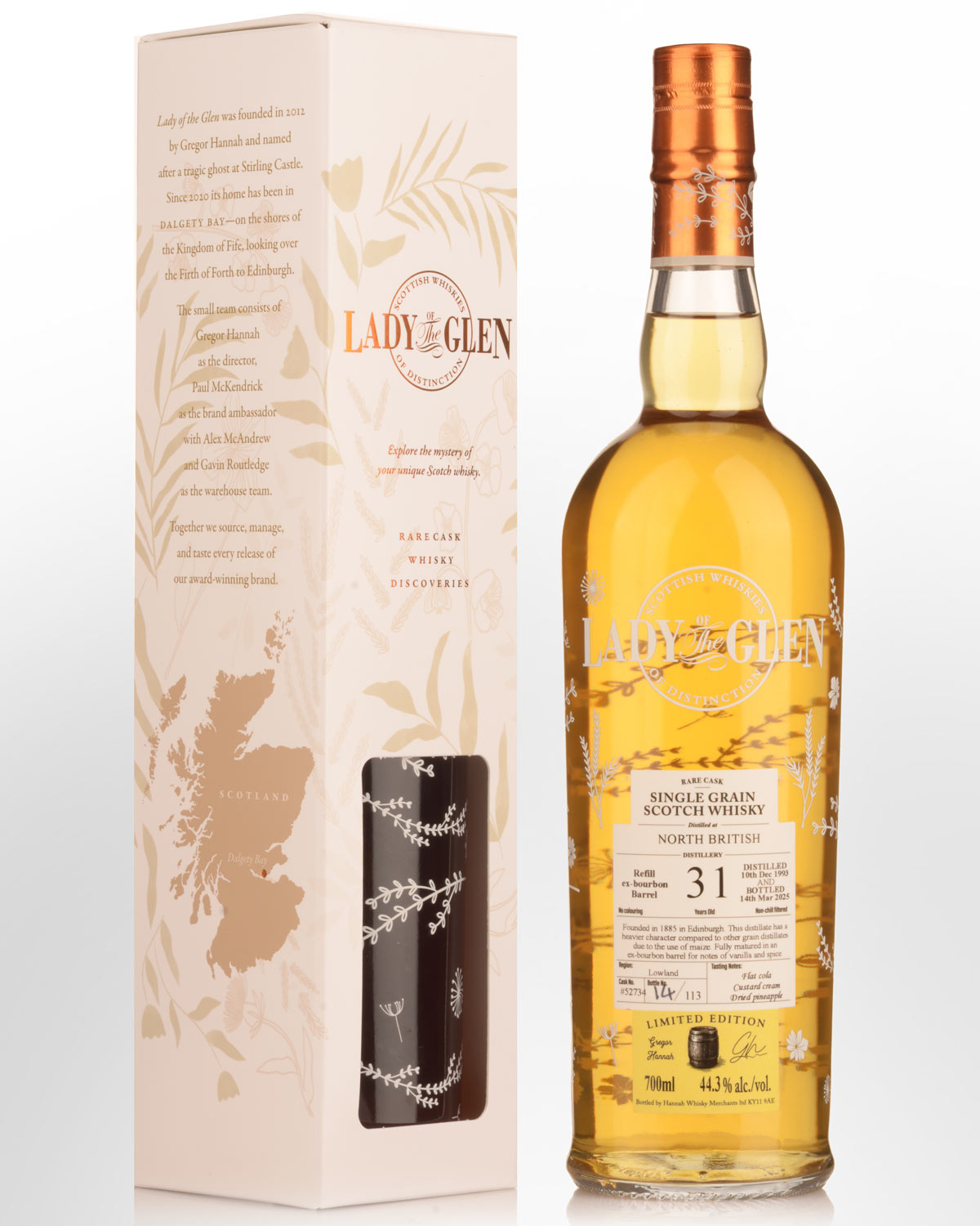 1993 Lady of the Glen North British Single Cask #52734 31 Year Old Cask Strength Single Grain Scotch Whisky (700ml)