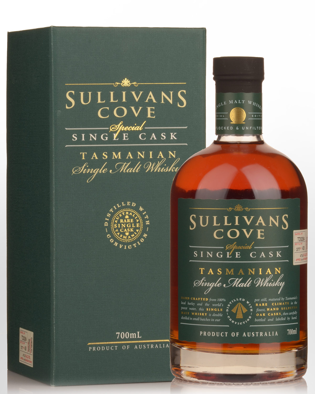 Sullivans Cove Special Single Cask TD0284 Single Malt Australian Whisky (700ml)