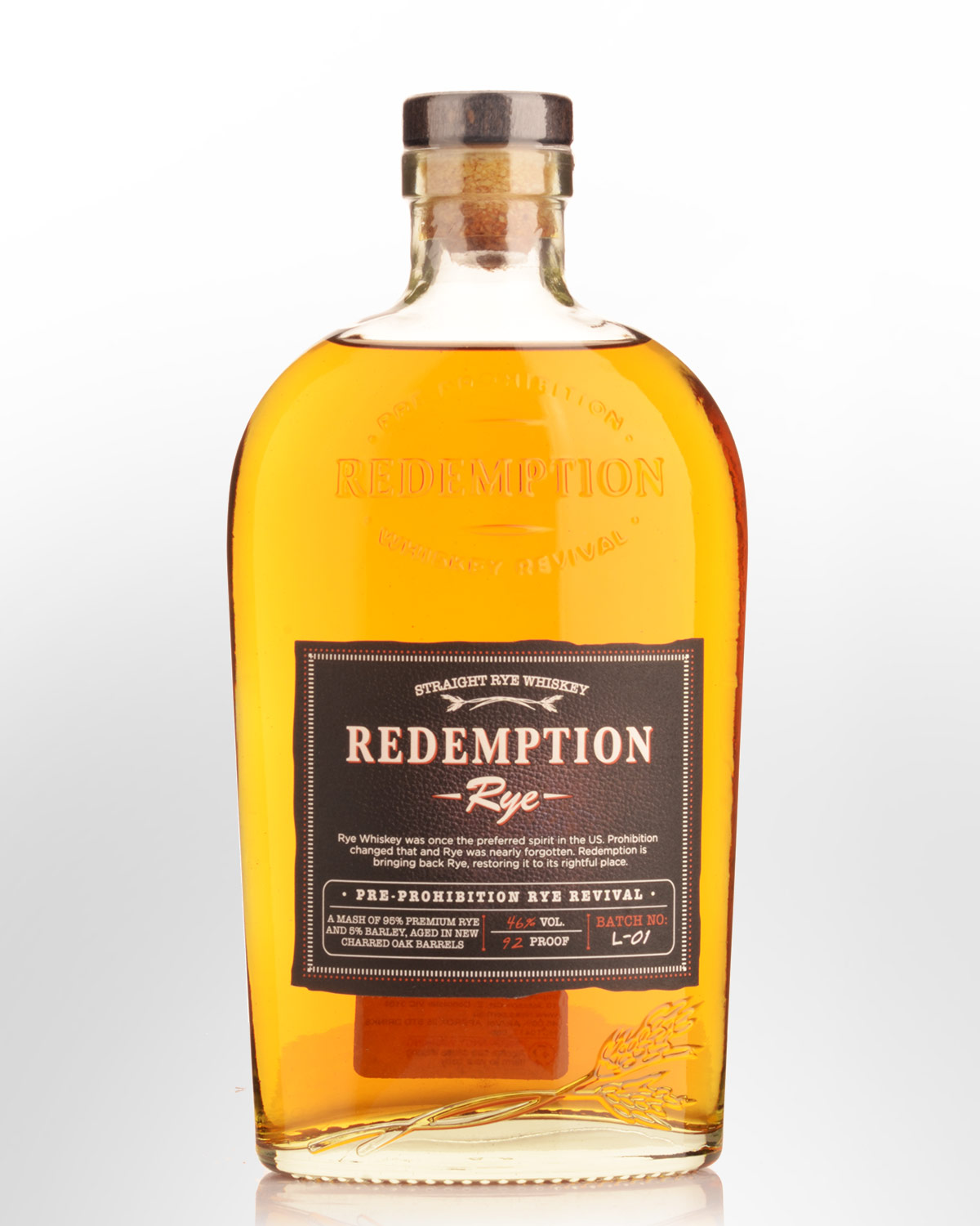 Redemption Straight Rye Whiskey (700ml) Nicks Wine Merchants