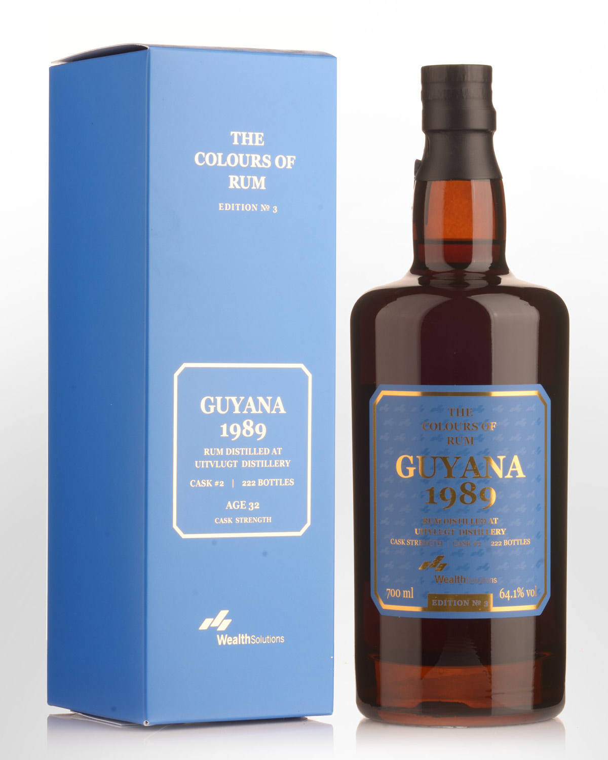 1989 The Colours of Rum Uitvlugt 32 Year Old Edition No. 3 Cask Strength Guyana Rum (700ml)