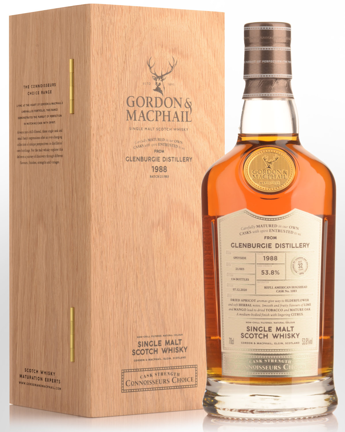 1988 Gordon & Macphail Connoisseurs Choice Glenburgie 32 Year Old Cask Strength Single Malt Scotch Whisky (700ml)