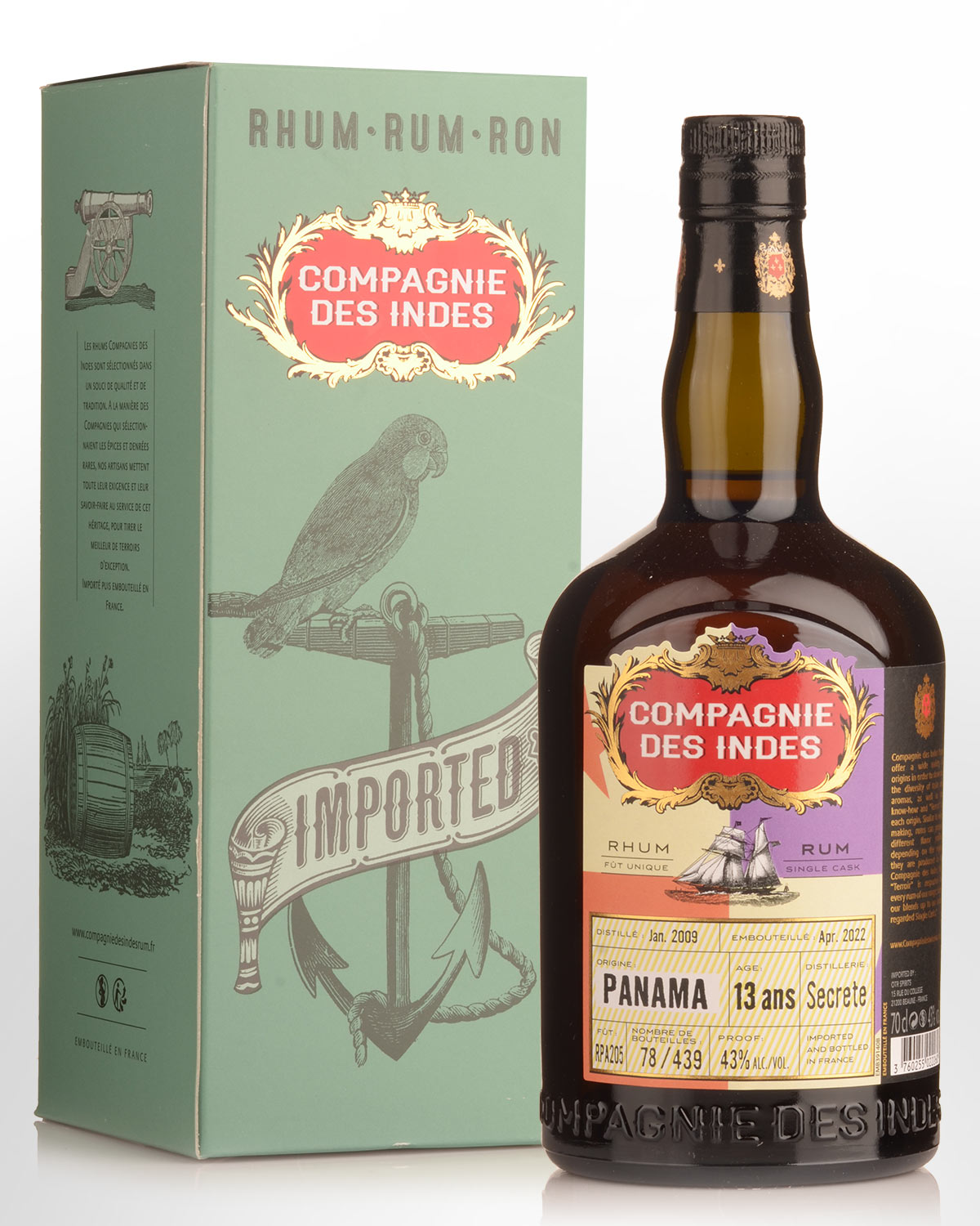 2009 Compagnie des Indes (Secret Distillery) 13 Year Old Single Cask Panama Rum (700ml)