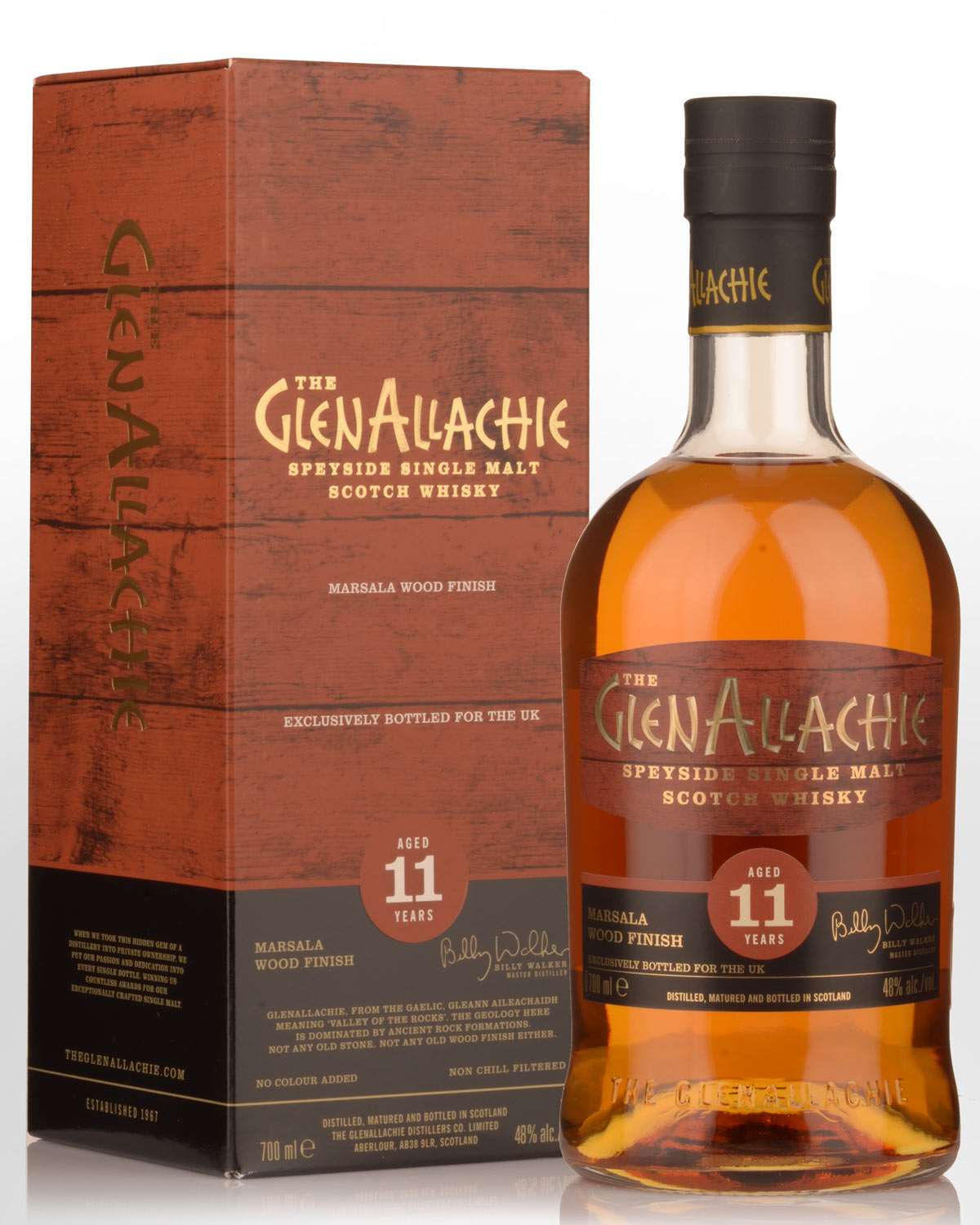 The GlenAllachie 11 Year Old Marsala Wood Finish Single Malt Scotch Whisky (700ml) - UK Exclusive