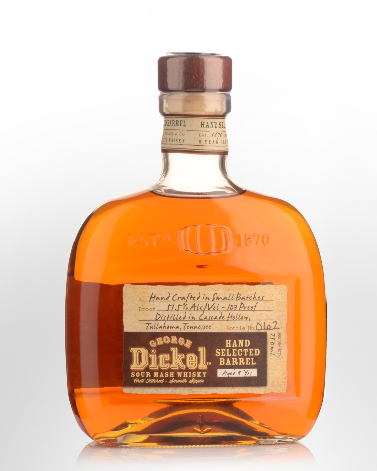 George Dickel Hand Selected Barrel 9 Year Old Tennessee Whiskey (750ml ...