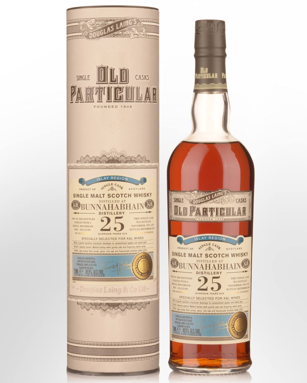 1991 Douglas Laing & Co. Old Particular Single Cask Bunnahabhain 25 Year Old Single Malt Scotch Whisky (750ml)
