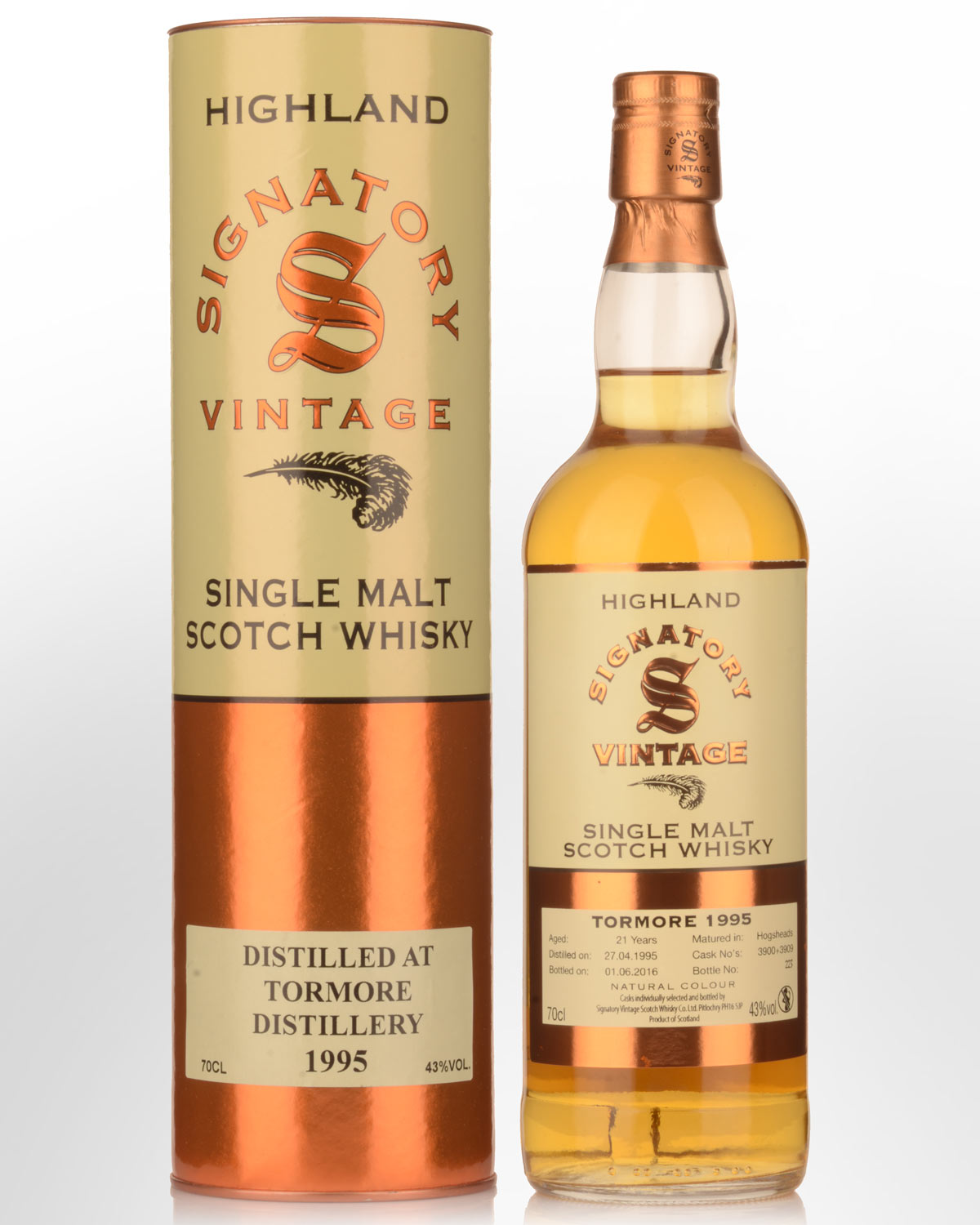 1995 Signatory Vintage Tormore 21 Year Old Single Malt Scotch Whisky (700ml)