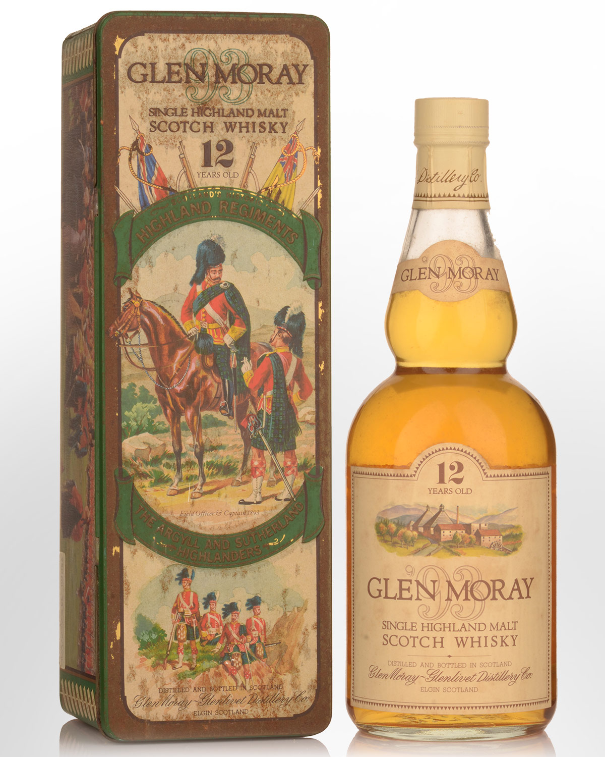Glen Moray 12 Year Old Single Malt Scotch Whisky (750ml) - Argyll and Sutherland Highlanders Regiment