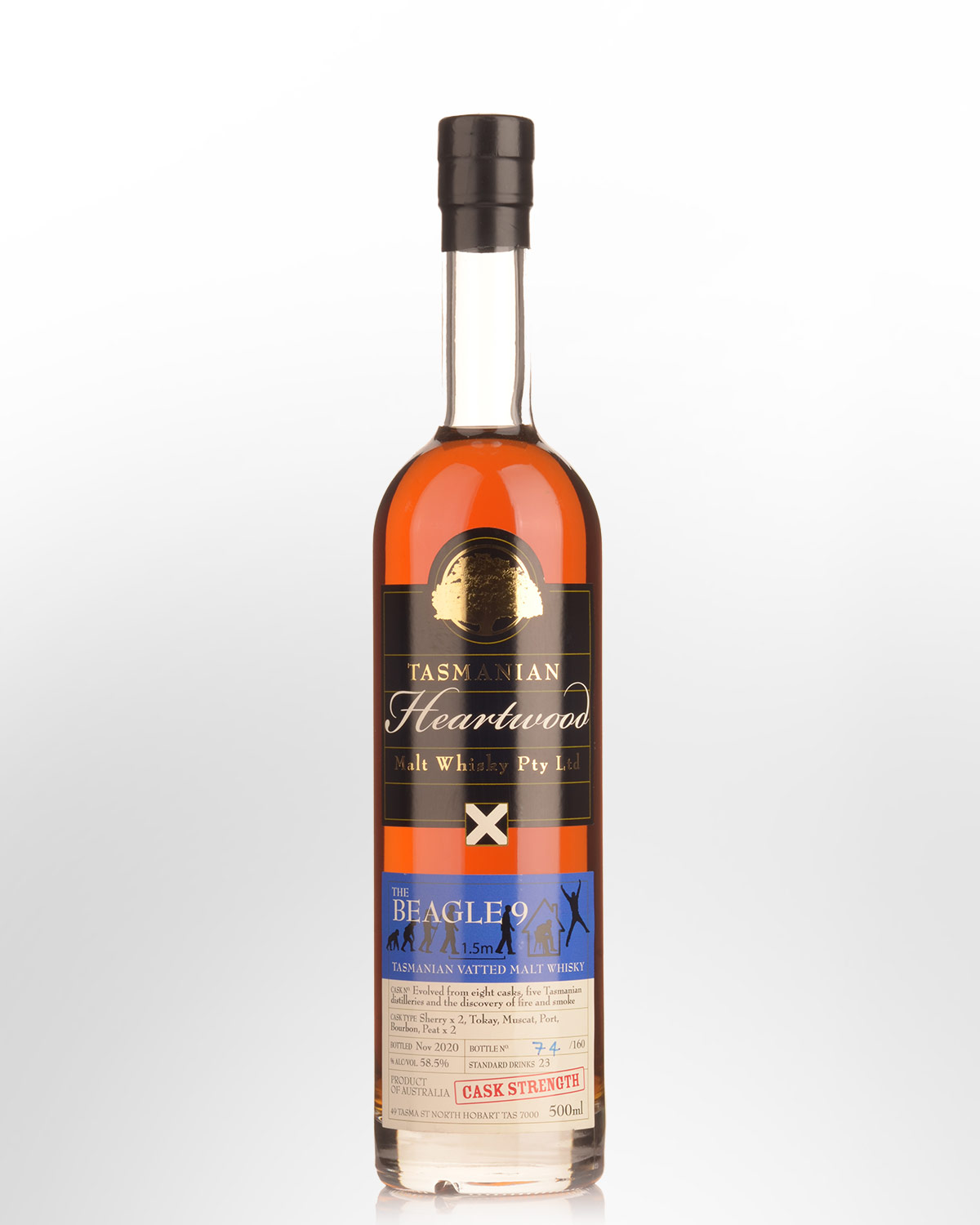 Heartwood The Beagle Batch 9 Cask Strength Vatted Australian Malt Whisky (500ml)