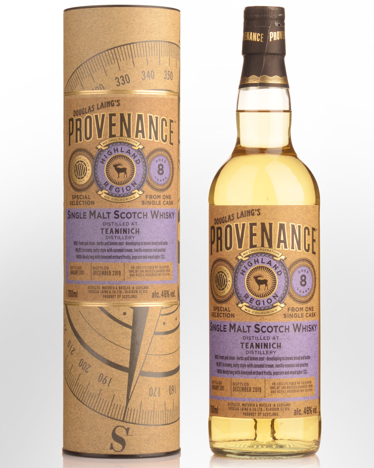 2011 Douglas Laing & Co. Provenance Teaninich 8 Year Old Single Malt Scotch Whisky (700ml)