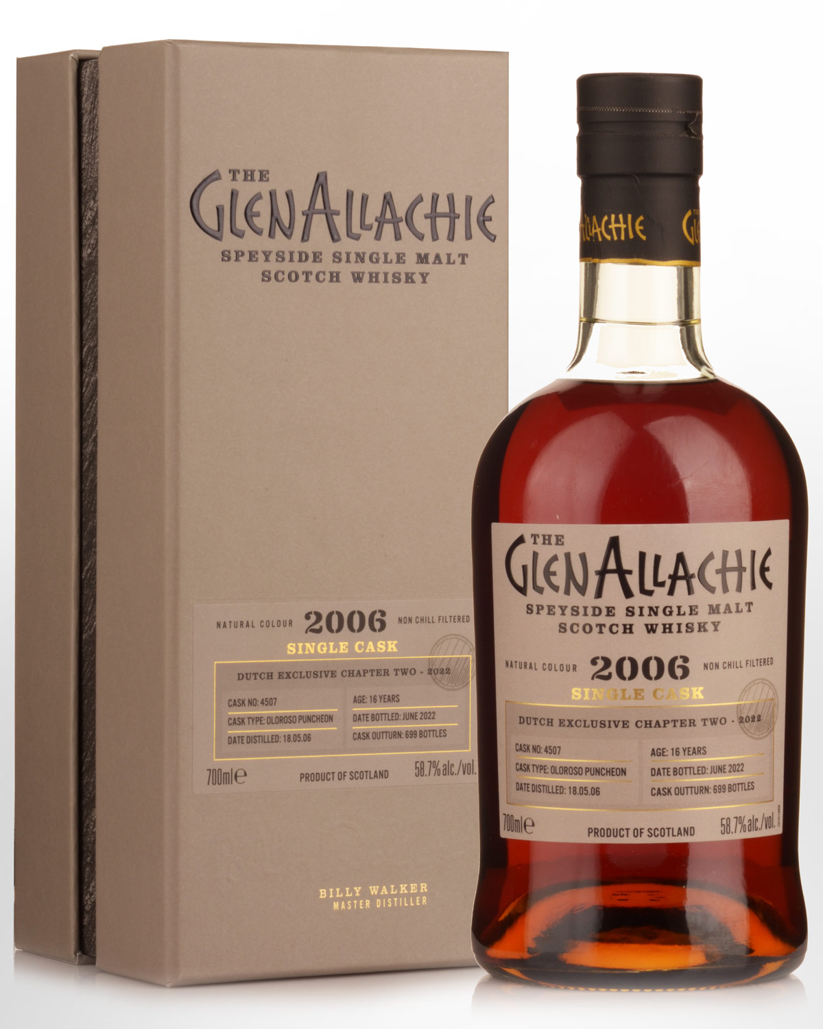 2006 Glenallachie Single Cask #4507 16 Year Old Cask Strength Single Malt Scotch Whisky (700ml) - Dutch Exclusive Chapter Two - 2022