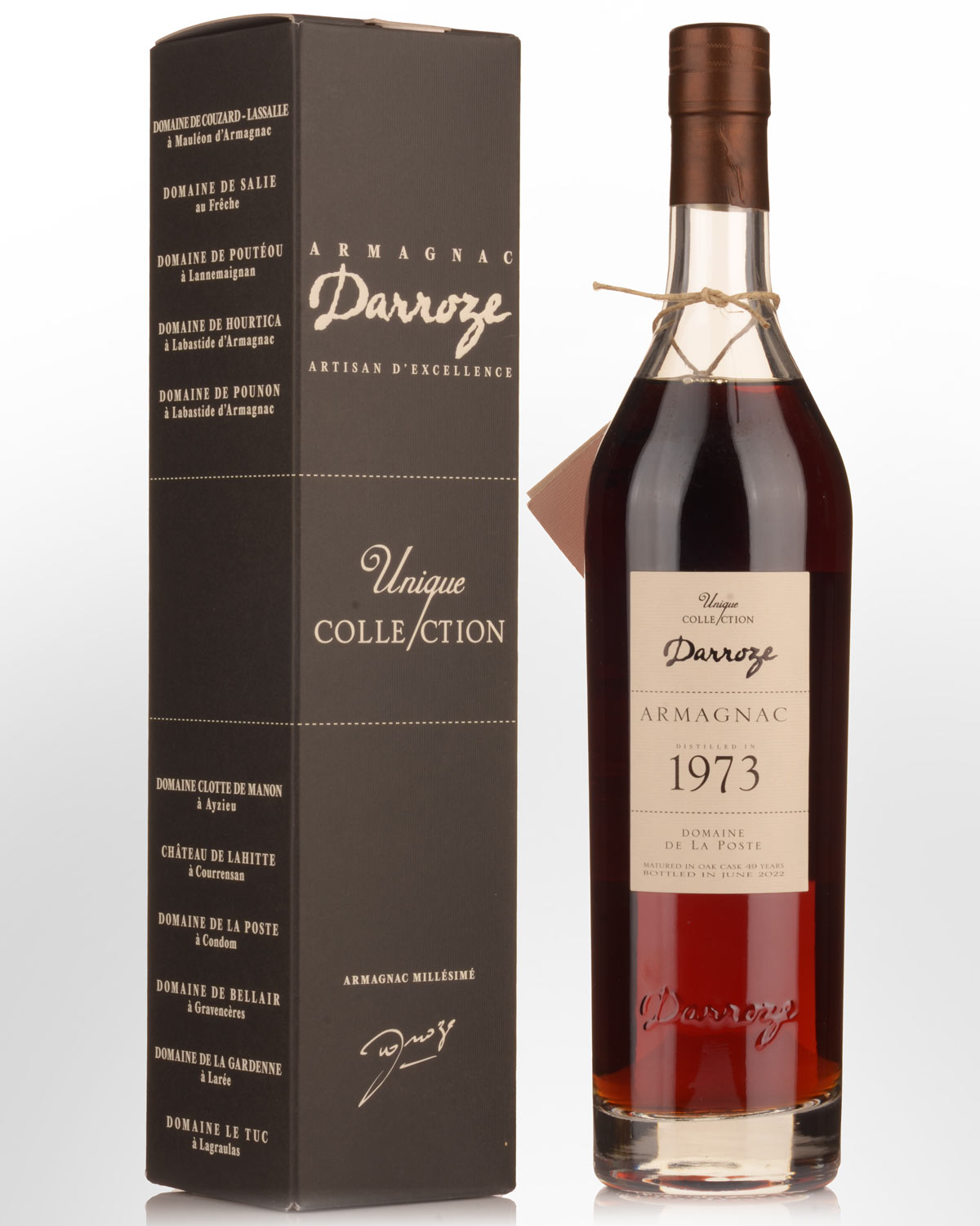 1973 Darroze Domaine de la Poste Tenareze 49 Year Old Cask Strength Armagnac (700ml)