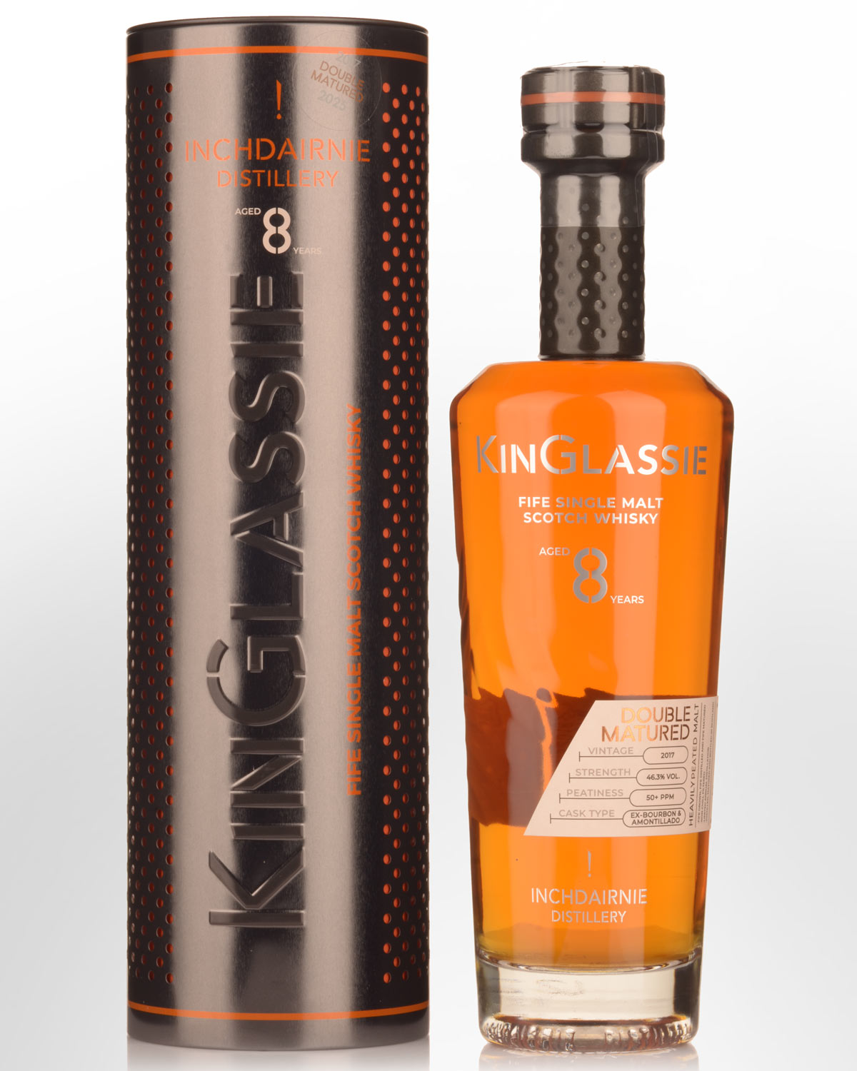 InchDairnie Distillery KinGlassie Double Matured 8 Year Old Single Malt Scotch Whisky (700ml)