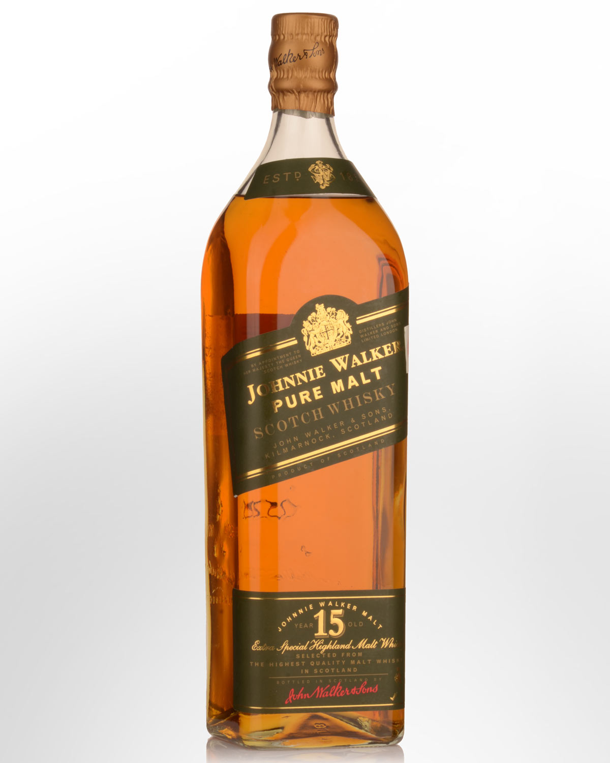 Johnnie Walker Green Label 15 Year Old Pure Malt Scotch Whisky (1000ml)