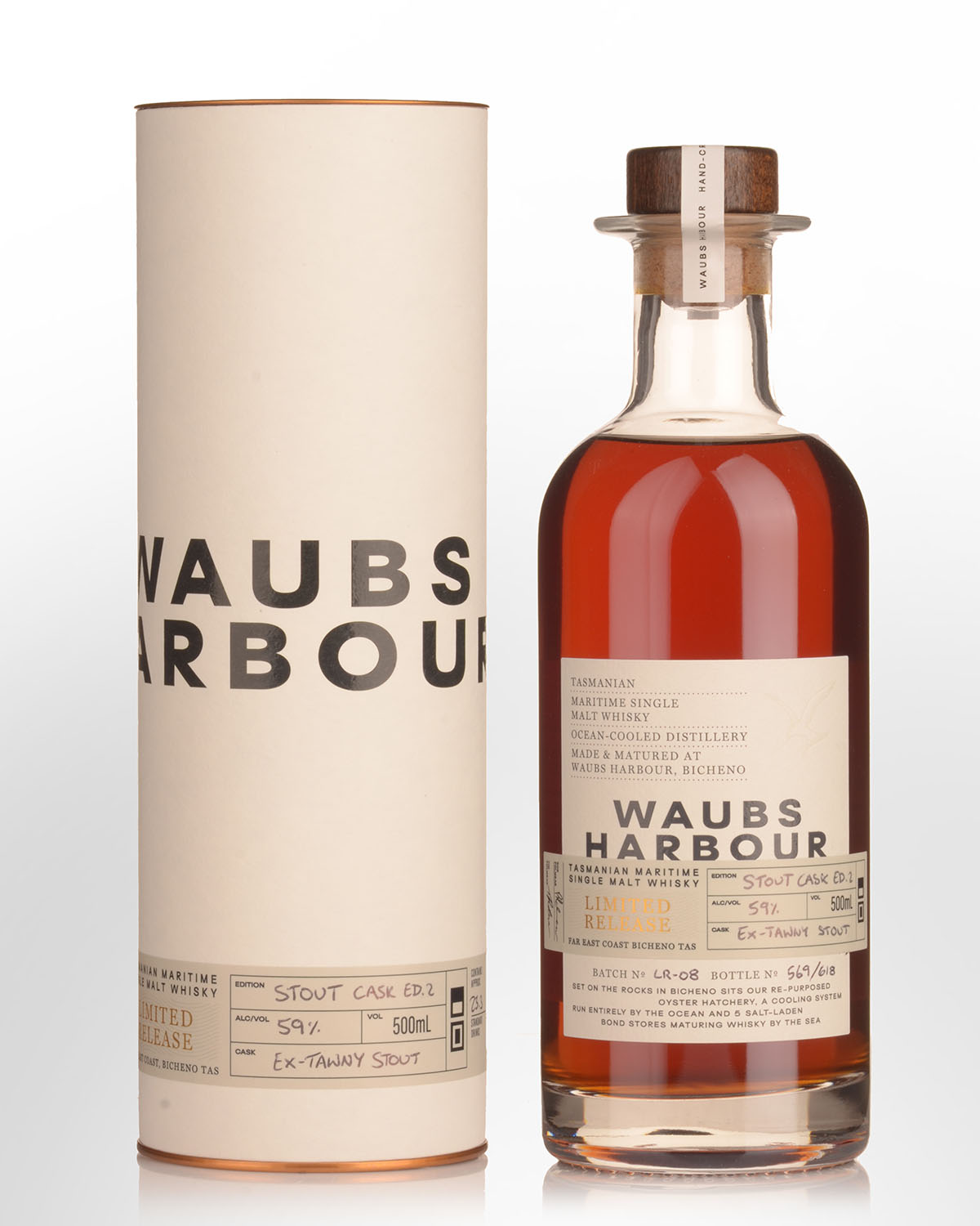 Waubs Harbour Stout Cask Limited Edition No.2 Single Malt Australian Whisky (500ml)