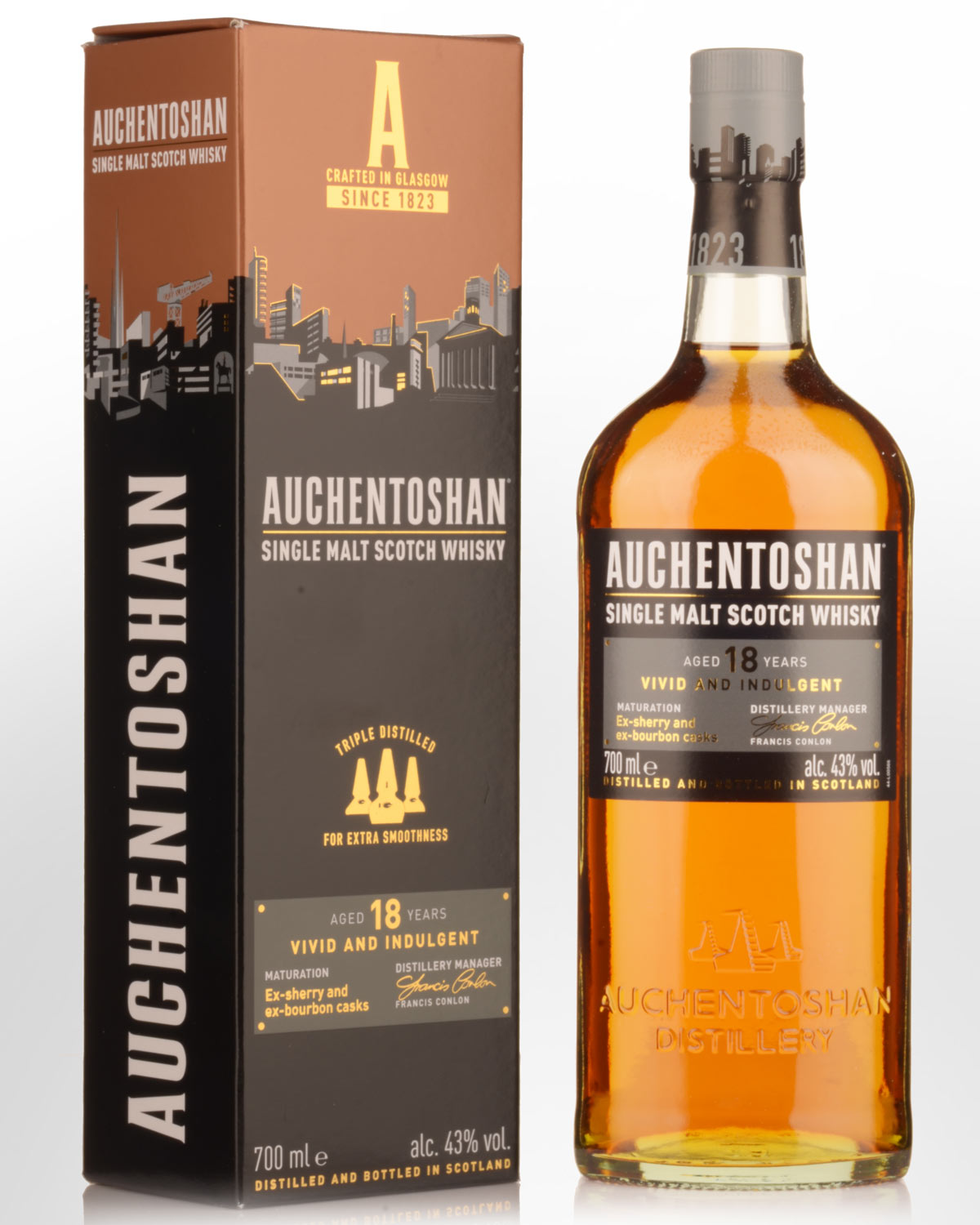 Auchentoshan 18 Year Old Single Malt Scotch Whisky (700ml)