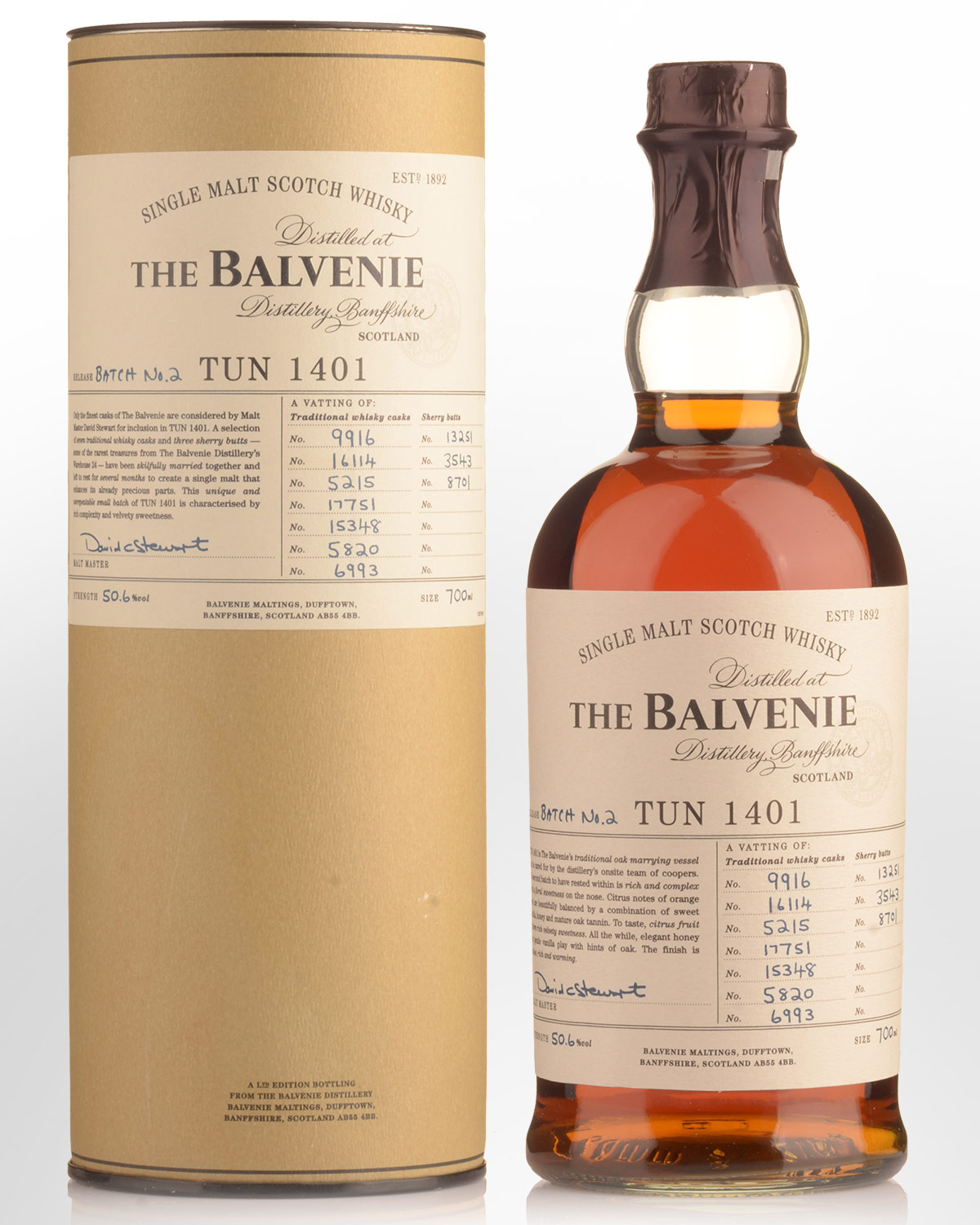Balvenie Tun 1401 Batch No.2 Cask Strength Single Malt Scotch Whisky (700ml)