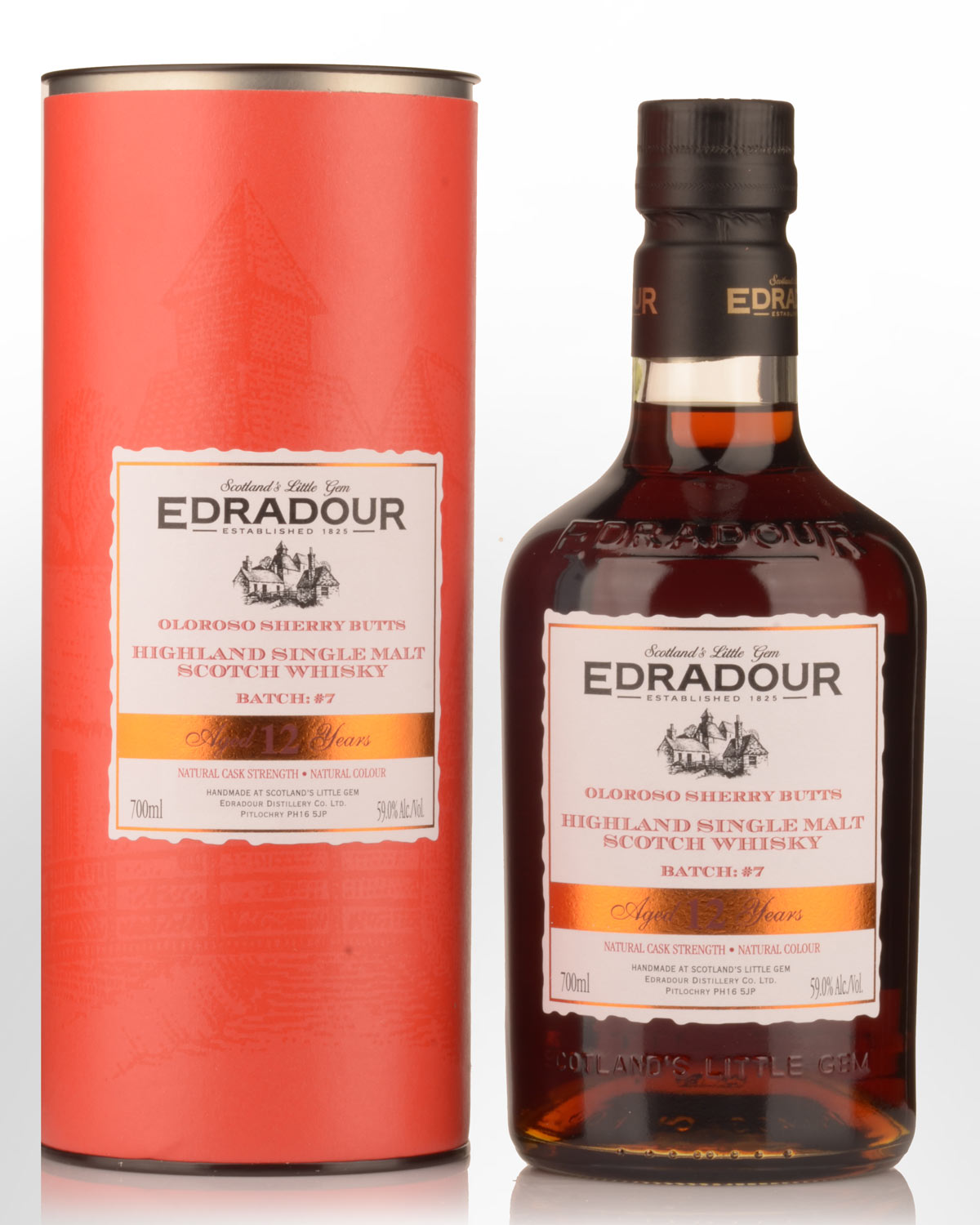 2013 Edradour Oloroso Cask Batch #7 12 Year Old Cask Strength Single Malt Scotch Whisky (700ml)