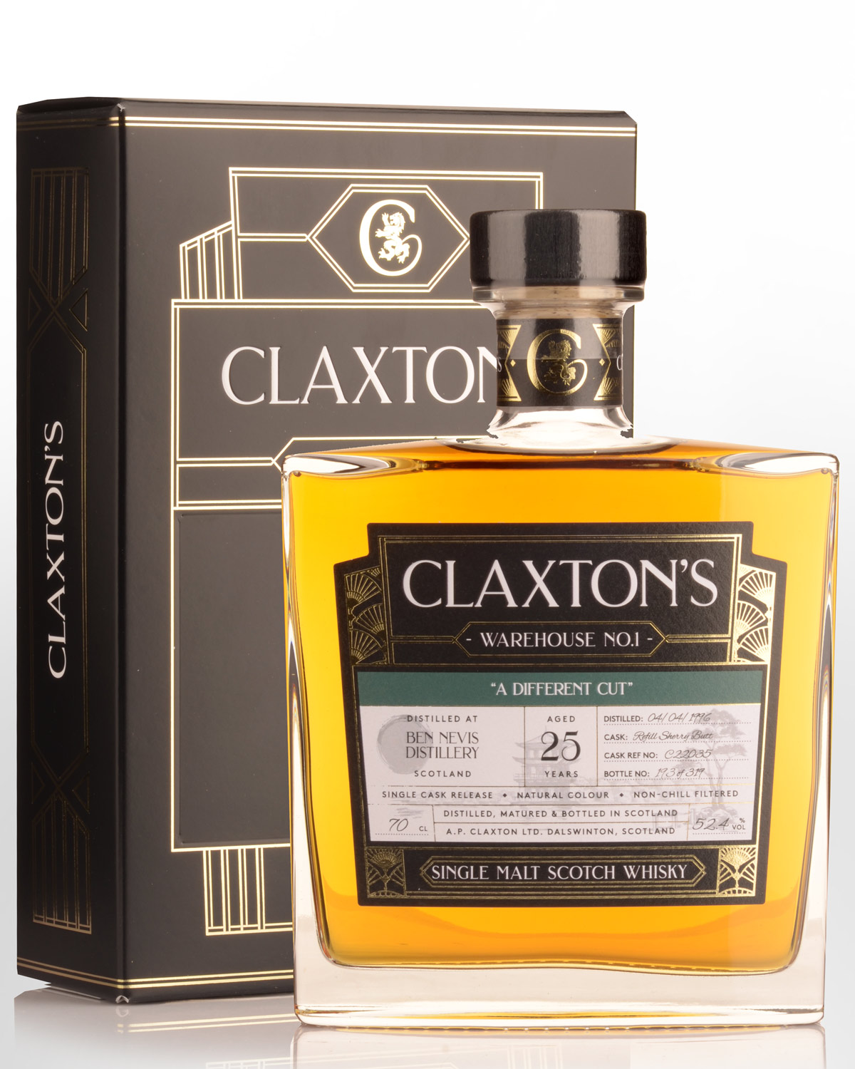1996 Claxton's Warehouse No.1 Ben Nevis "A Different Cut" 25 Year Old Cask Strength Single Malt Scotch Whisky (700ml)