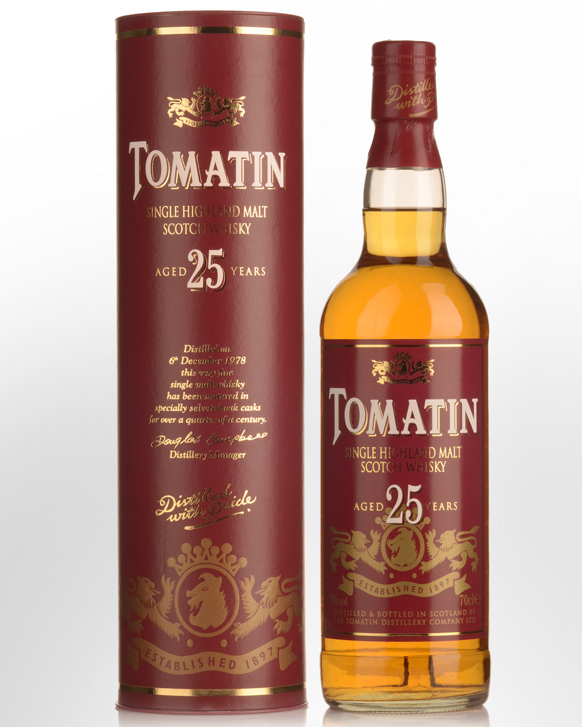 Tomatin 25 Year Old Single Malt Scotch Whisky (700ml)