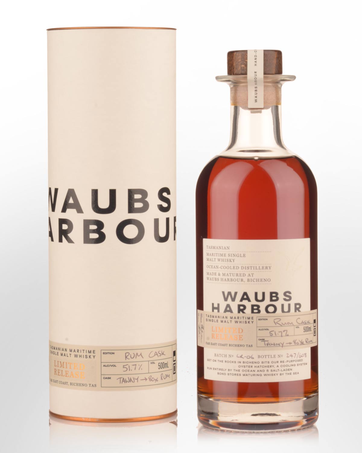 Waubs Harbour Rum Cask Limited Edition Single Malt Australian Whisky (500ml)