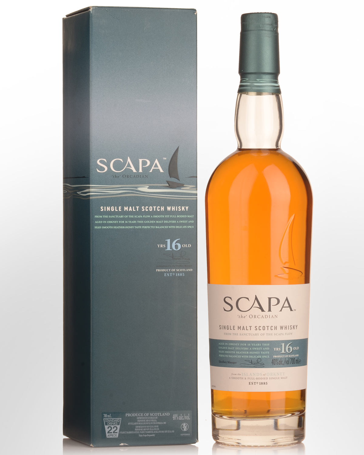 Scapa 16 Year Old Single Malt Scotch Whisky (700ml) - Older Bottling