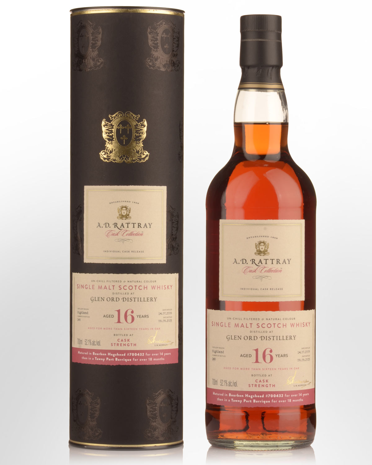 2009 A.D. Rattray Cask Collection Glen Ord 16 Year Old Cask Strength Single Malt Scotch Whisky (700ml)