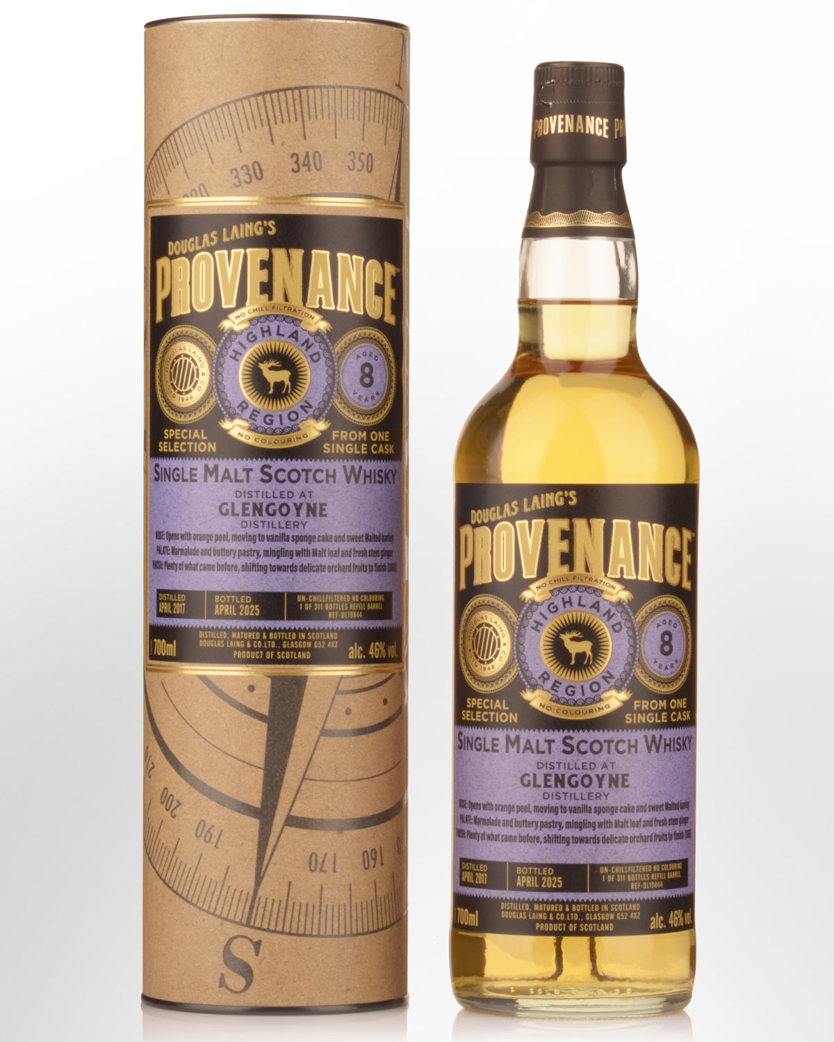 2017 Douglas Laing & Co. Provenance Glengoyne 8 Year Old Single Malt Scotch Whisky (700ml)