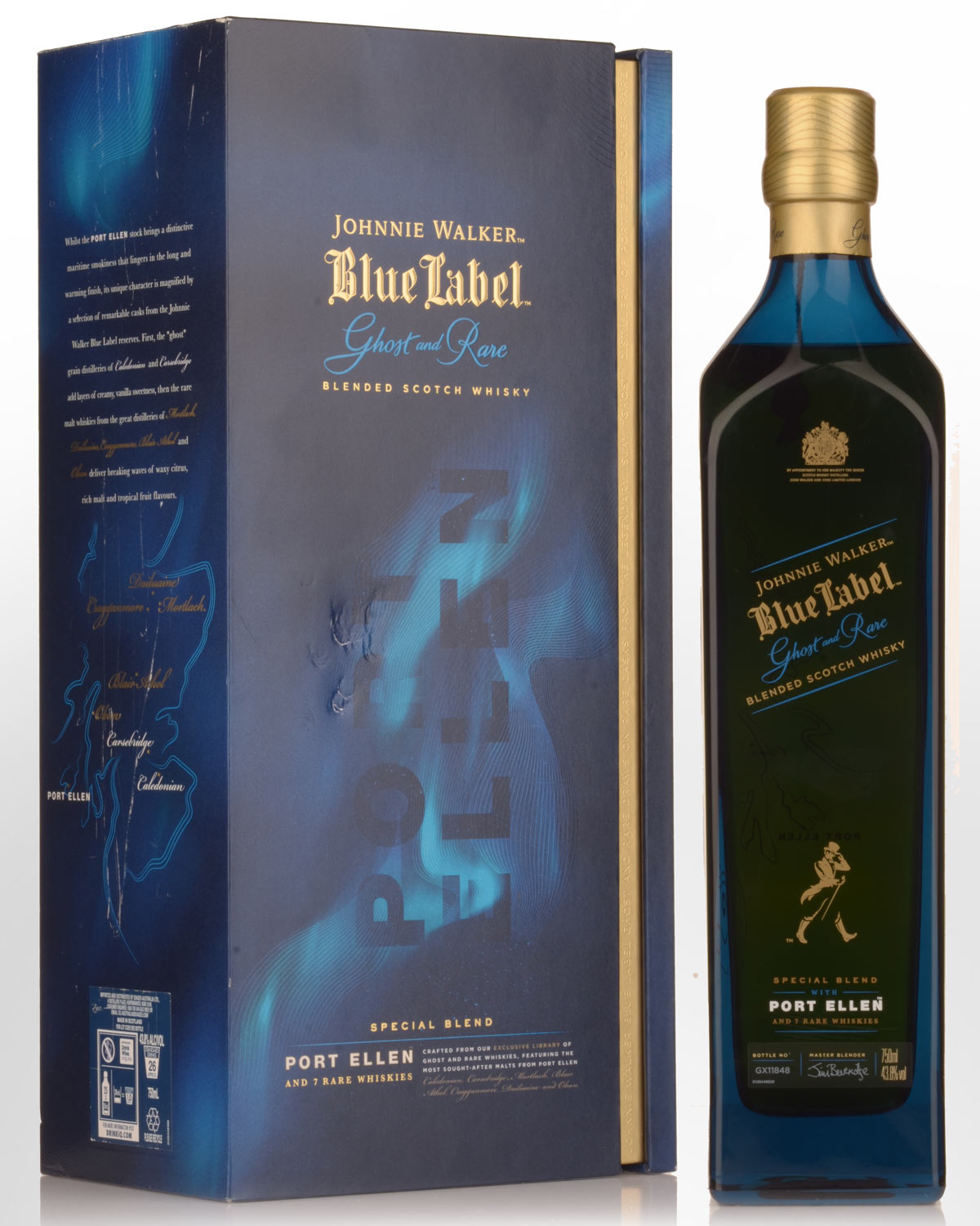 Johnnie Walker Blue Label Ghost and Rare Port Ellen Blended Scotch Whisky (750ml)