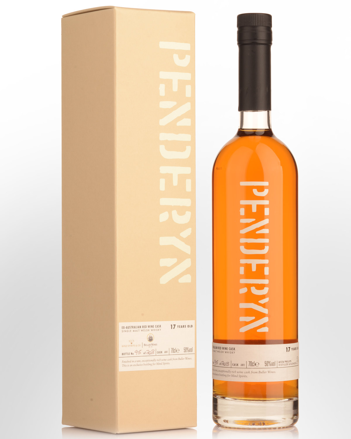 Penderyn 17 Year Old Red Wine Cask Finish Single Cask Single Malt Welsh Whisky (700ml) - Australian Exclusive