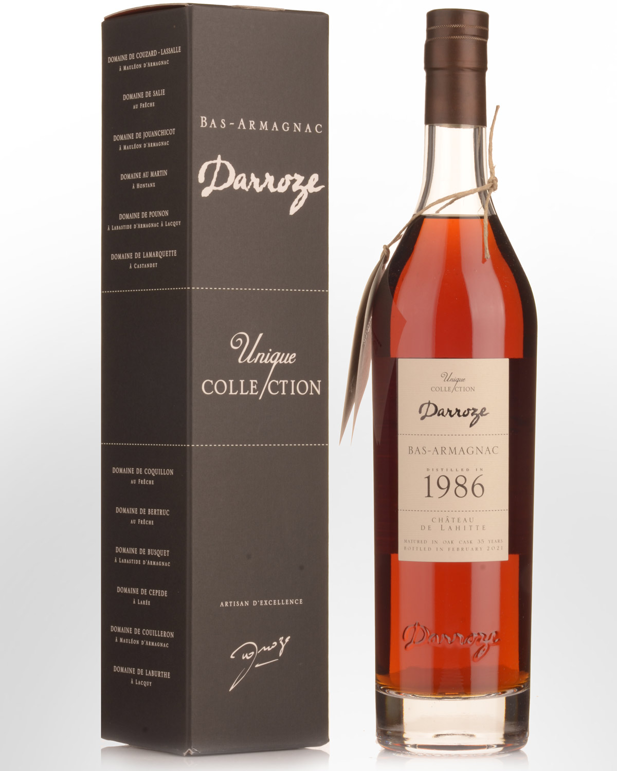 1986 Darroze Chateau de Lahitte 35 Year Old Cask Strength Bas Armagnac ...