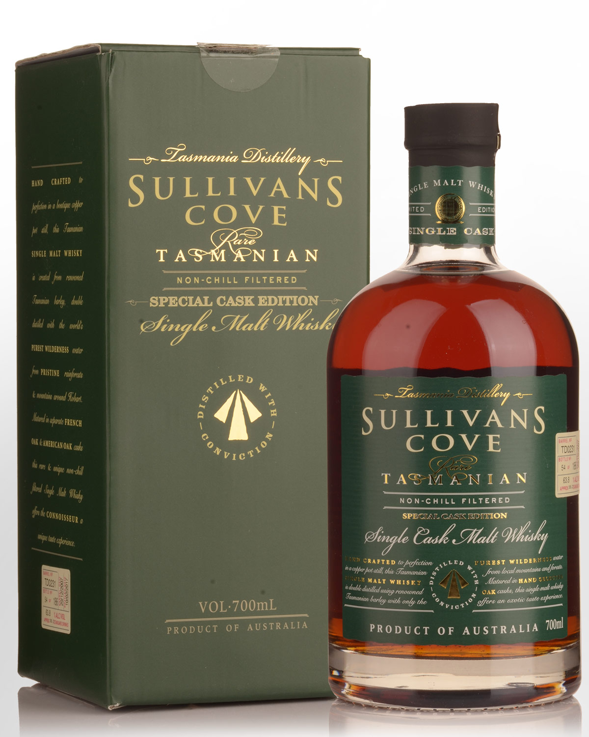 Sullivans Cove Special Single Cask TD0231 Single Malt Australian Whisky (700ml)