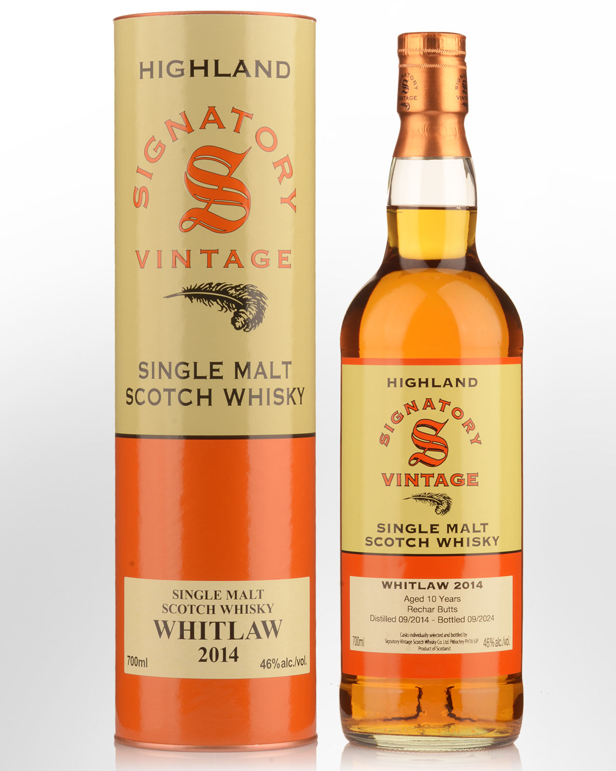 2014 Signatory Vintage Whitlaw 10 Year Old Single Malt Scotch Whisky (700ml)