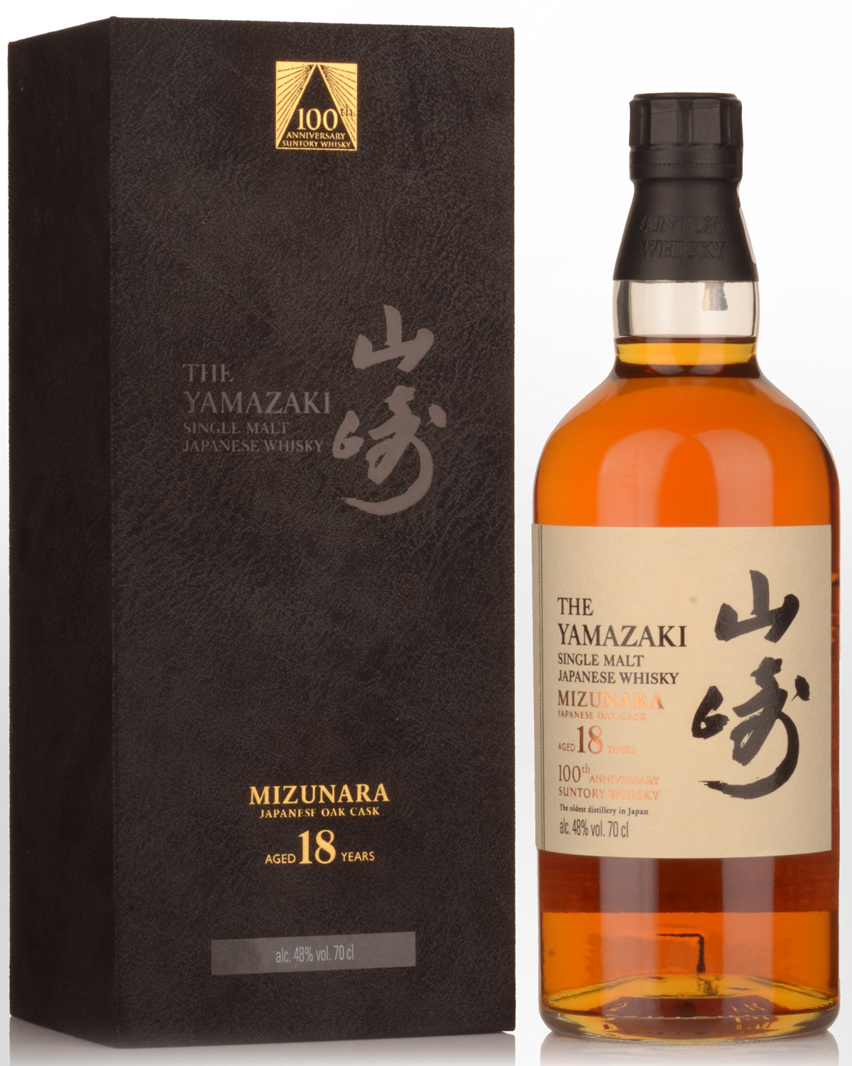 Suntory Yamazaki Mizunara Oak Cask 18 Year Old Single Malt Japanese Whisky (700ml) - 100th Anniversary Edition