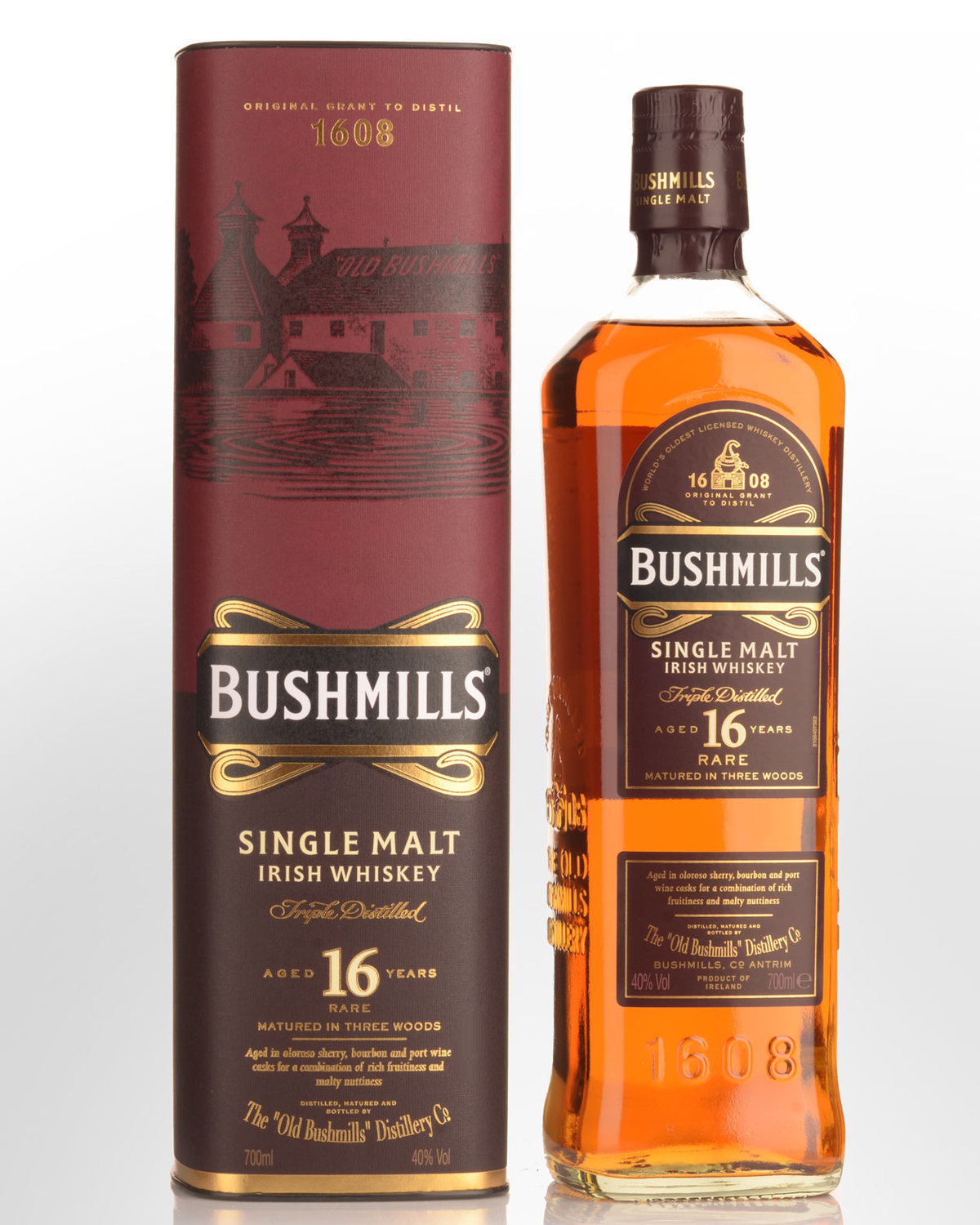 Bushmills 16 Year Old Single Malt Irish Whiskey (700ml) | Nicks Wine ...