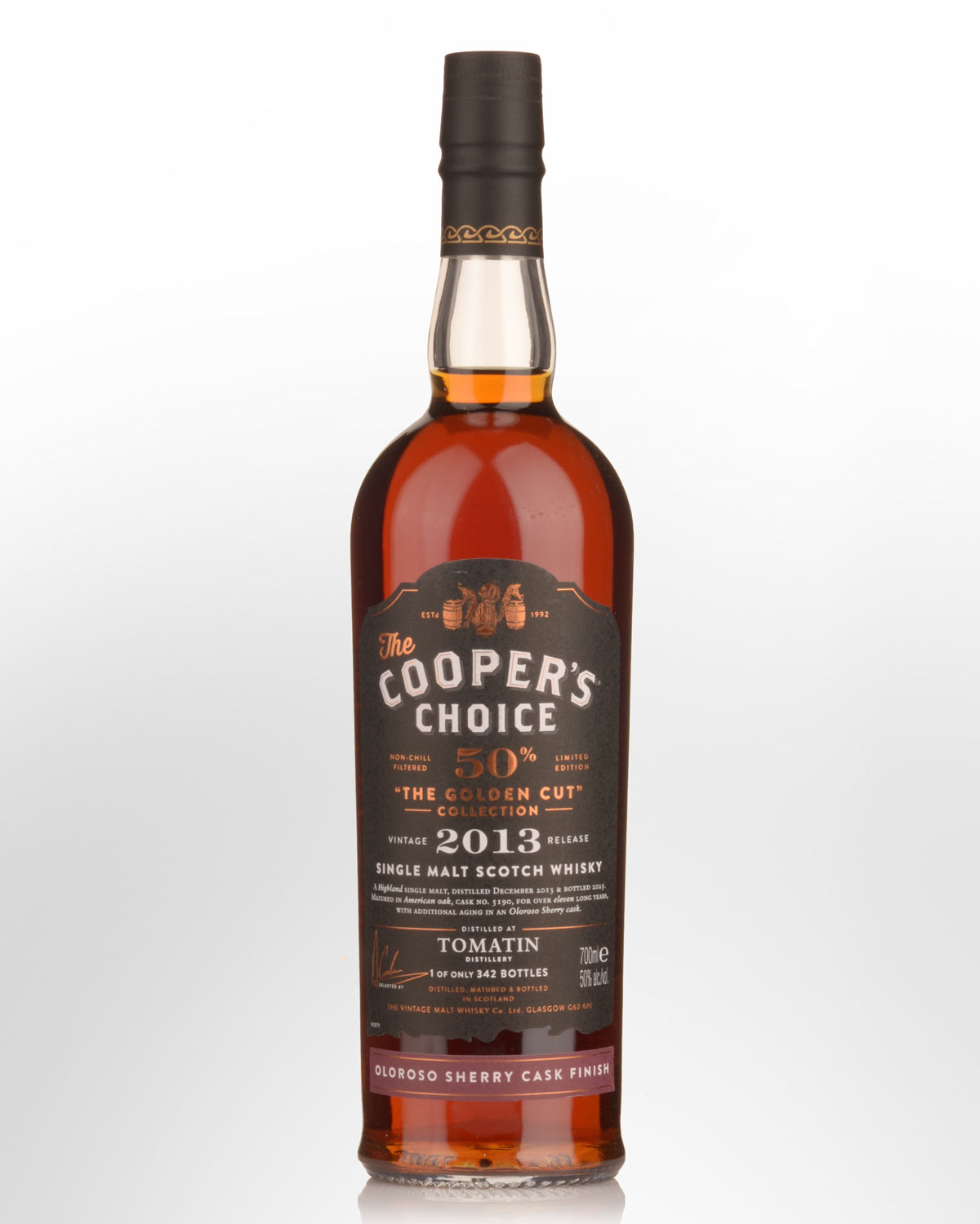 2013 Cooper's Choice The Golden Cut Collection Tomatin 11 Year Old Single Malt Scotch Whisky (700ml)
