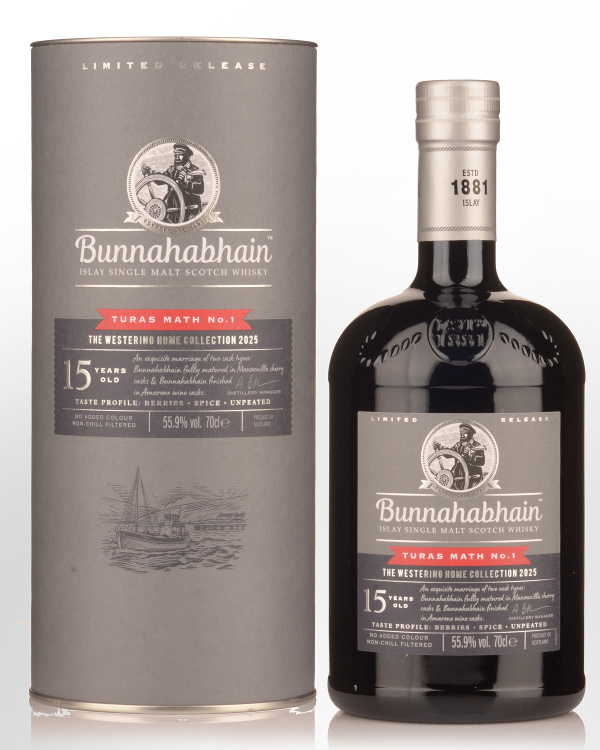 Bunnahabhain 15 Year Old Turas Math No.1 Cask Strength Single Malt Scotch Whisky (700ml)