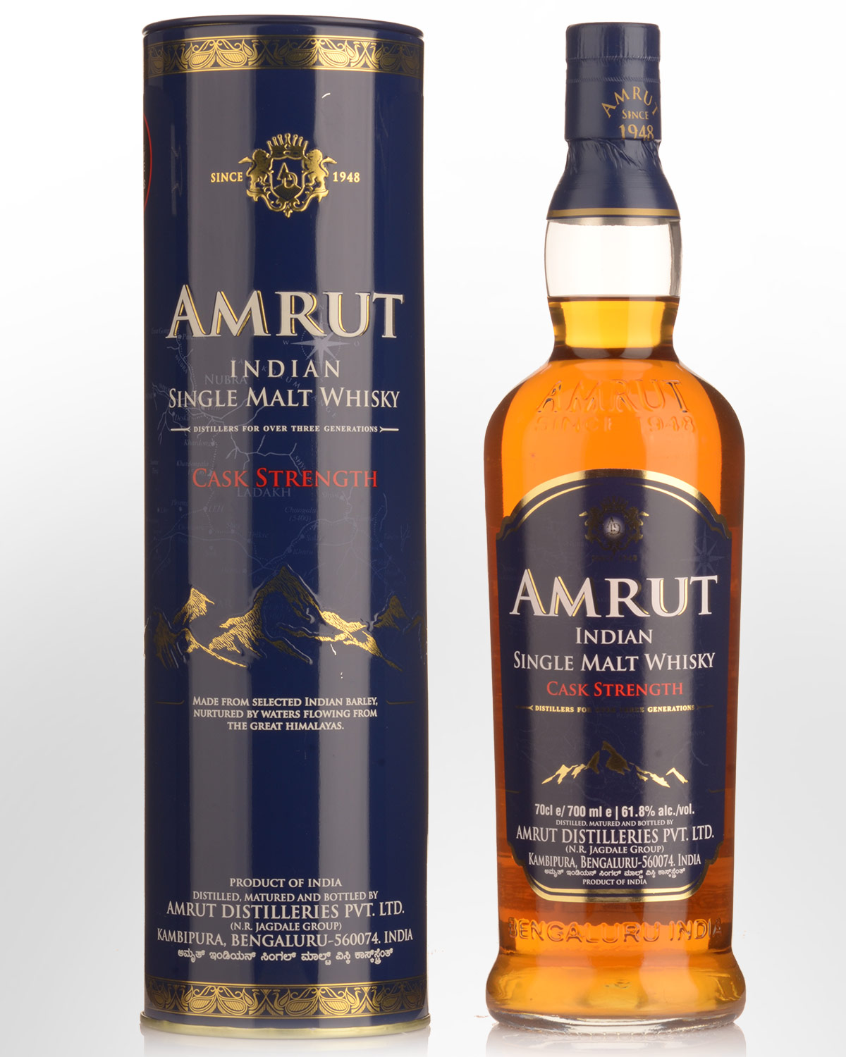 Amrut Cask Strength Single Malt Indian Whisky 700ml Nicks Wine