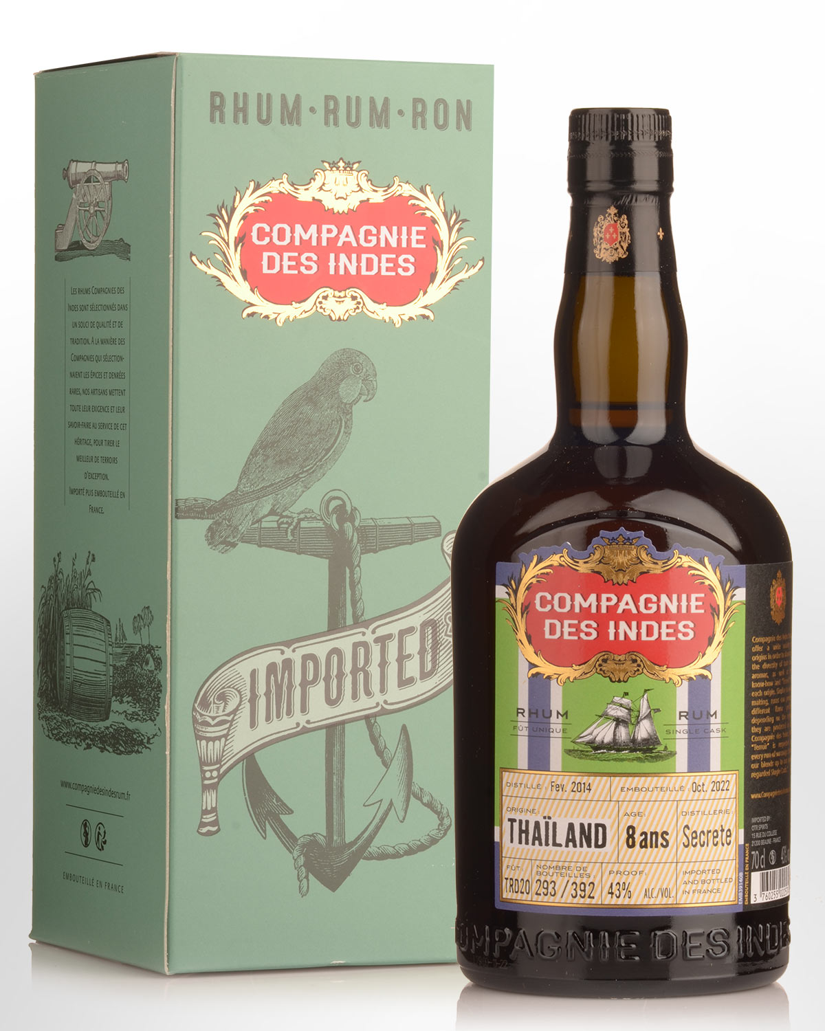2014 Compagnie des Indes (Secret Distillery) 8 Year Old Single Cask Thailand Rum (700ml)