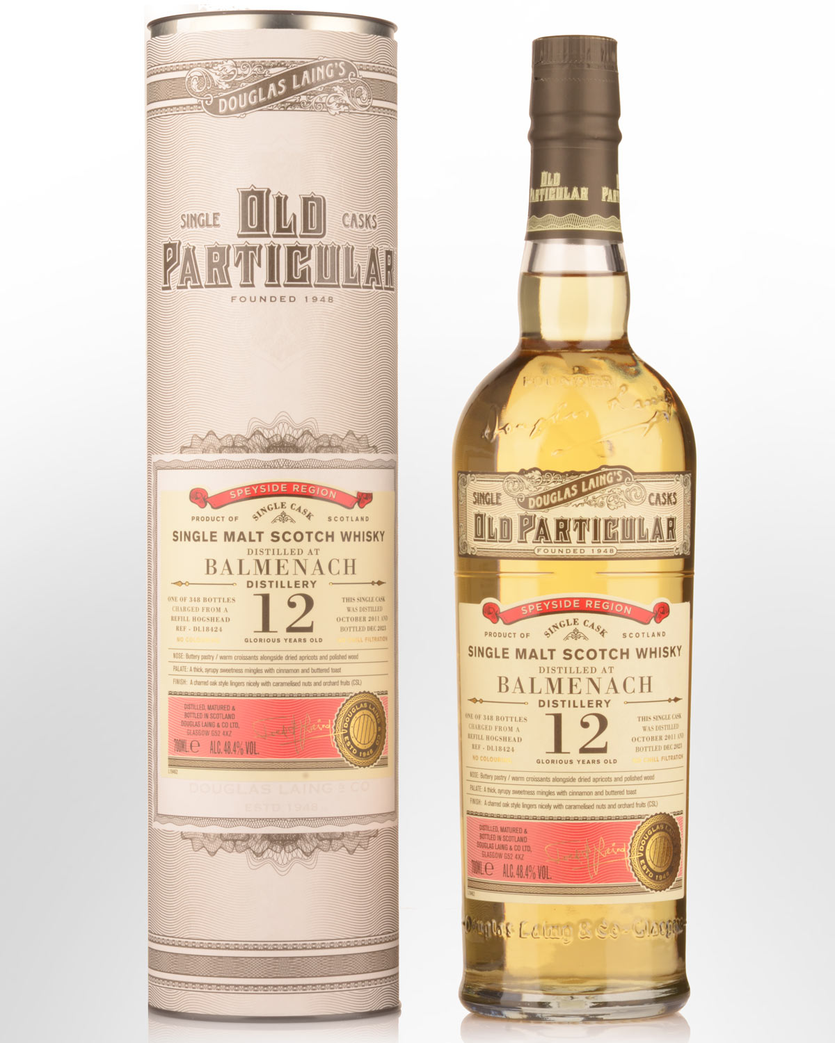 2011 Douglas Laing & Co. Old Particular Single Cask Balmenach 12 Year Old Single Malt Scotch Whisky (700ml)