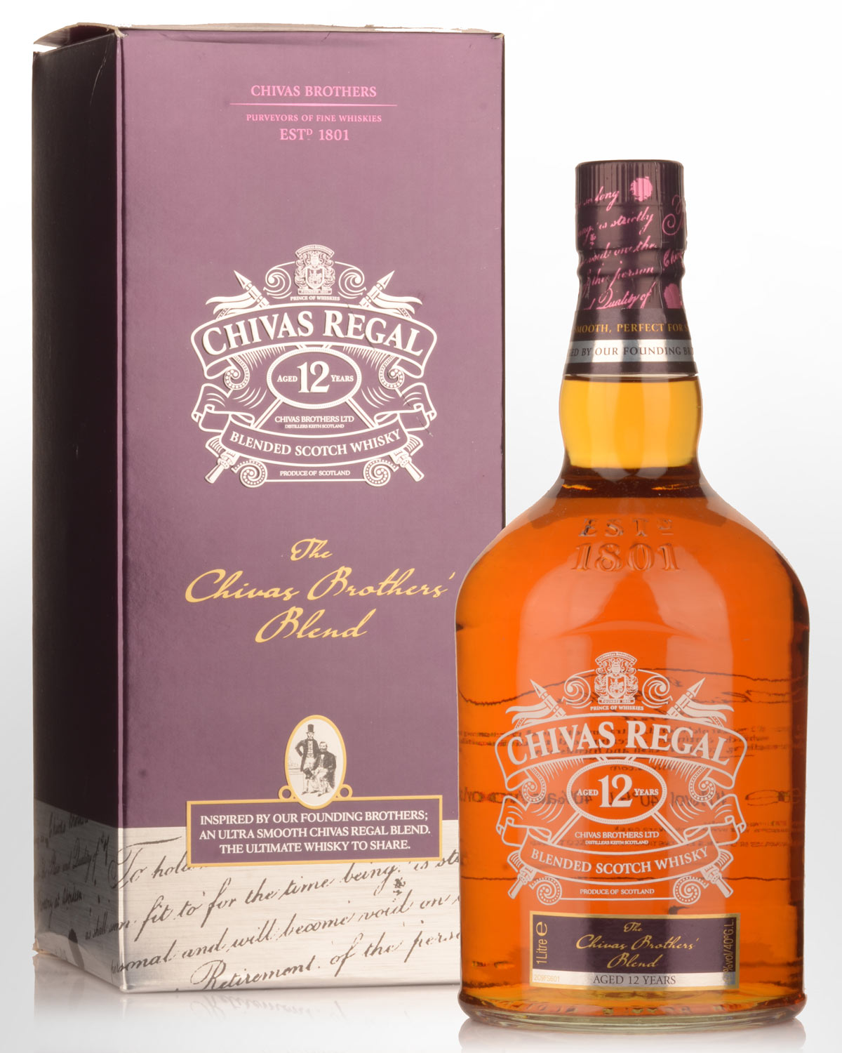 Chivas Regal 12 Year Old The Chivas Brothers Blend Blended Scotch Whisky (1000ml)