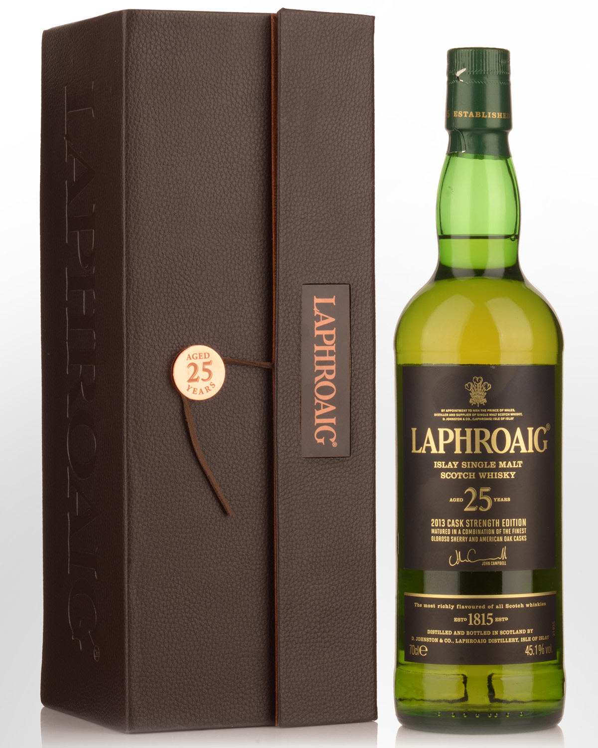 2013 Laphroaig 25 Year Old Cask Strength Single Malt Scotch Whisky (700ml)
