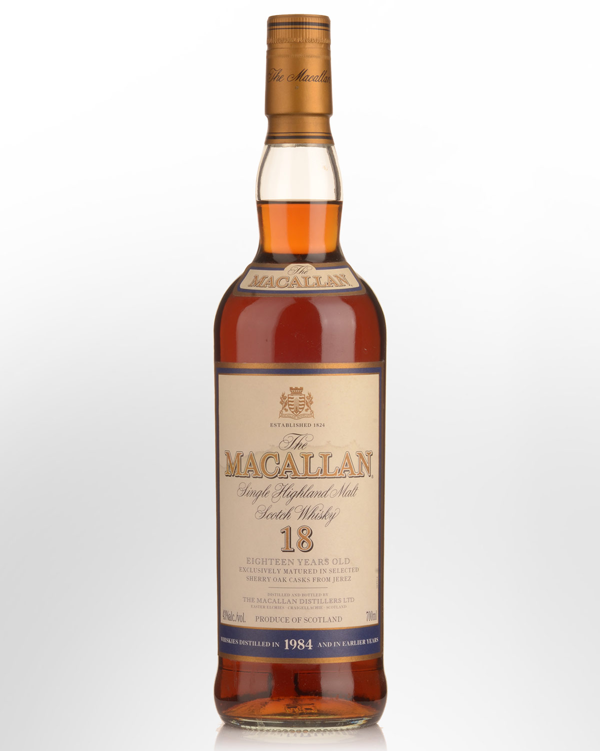 1984 The Macallan 18 Year Old Single Malt Scotch Whisky (700ml)