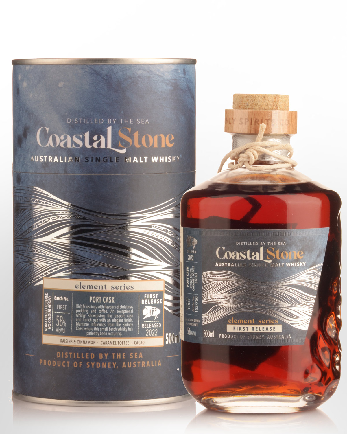 Manly Spirits Coastal Stone Port Cask Single Malt Australian Whisky (500ml)