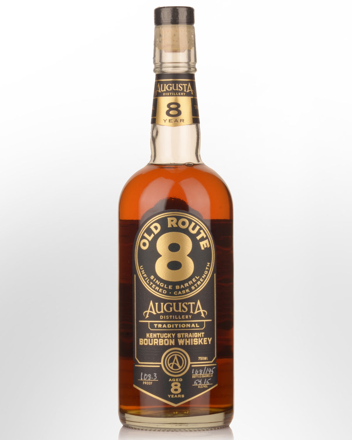 Augusta Distillery Old Route 8 Single Barrel Cask Strength 8 Year Old Kentucky Straight Bourbon Whiskey (750ml)