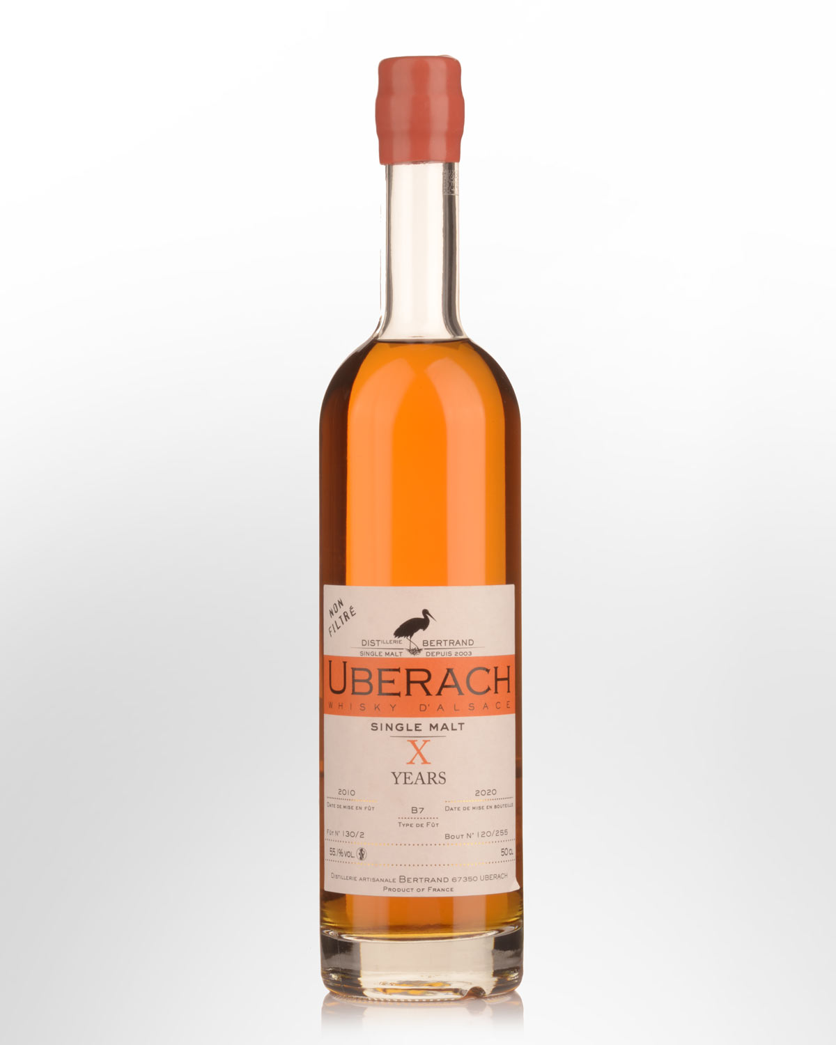 Bertrand Uberach X 10 Year Old Single Malt French Whisky (500ml)